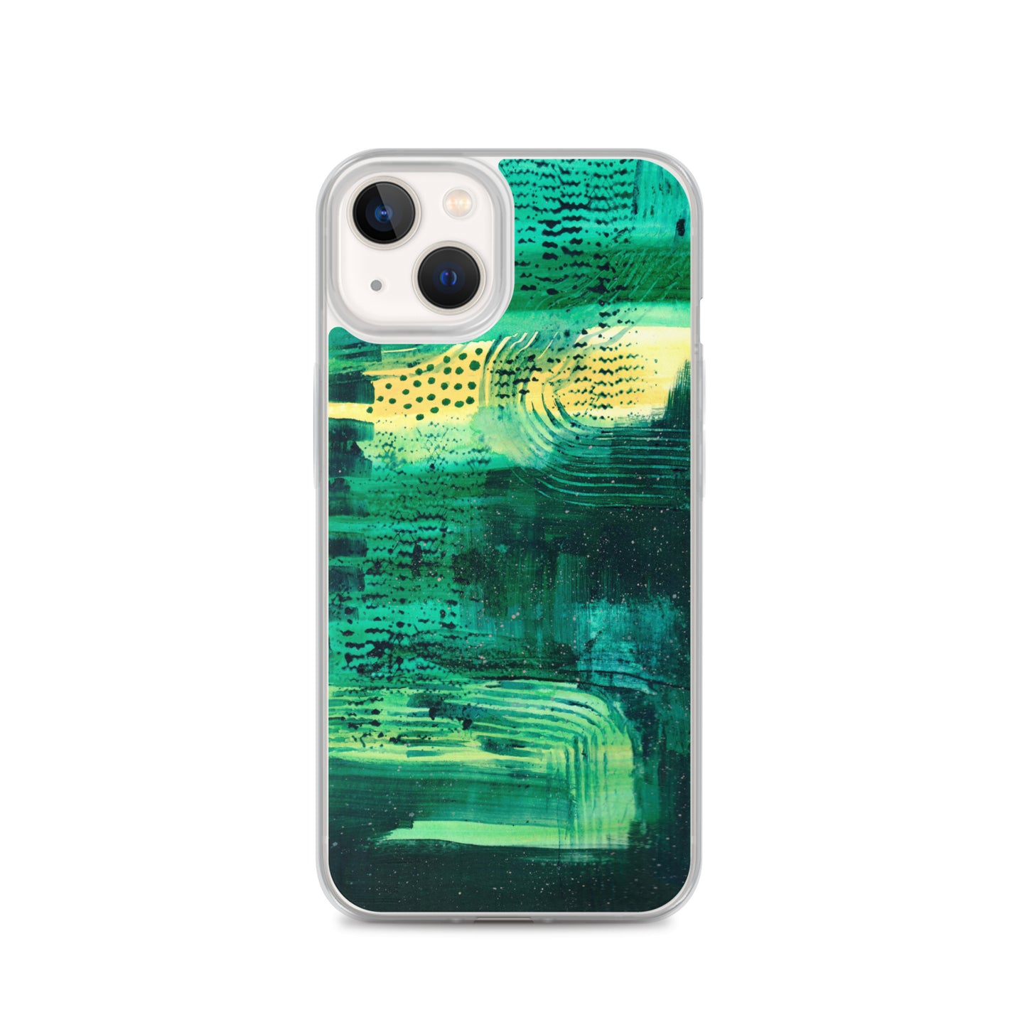 Deep Green Clear Case for iPhone® - Aquamarine Design - Artistic Gifts for Women - Art by Artist Tania Herrera from Aquamarine Design Studio