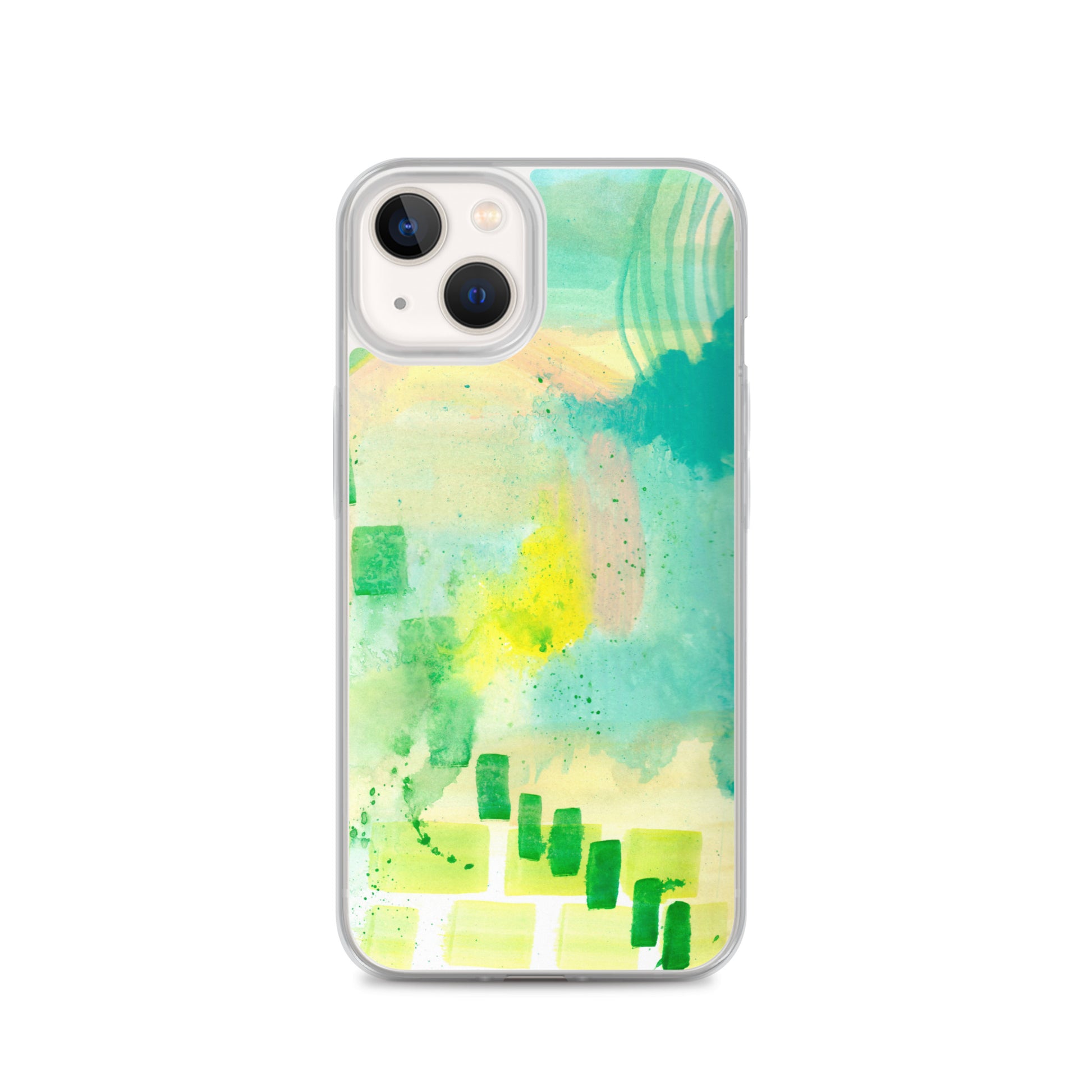 Abstract Aqua Clear Case for iPhone® - Aquamarine Design - Artistic Gifts for Women - Art by Artist Tania Herrera from Aquamarine Design Studio