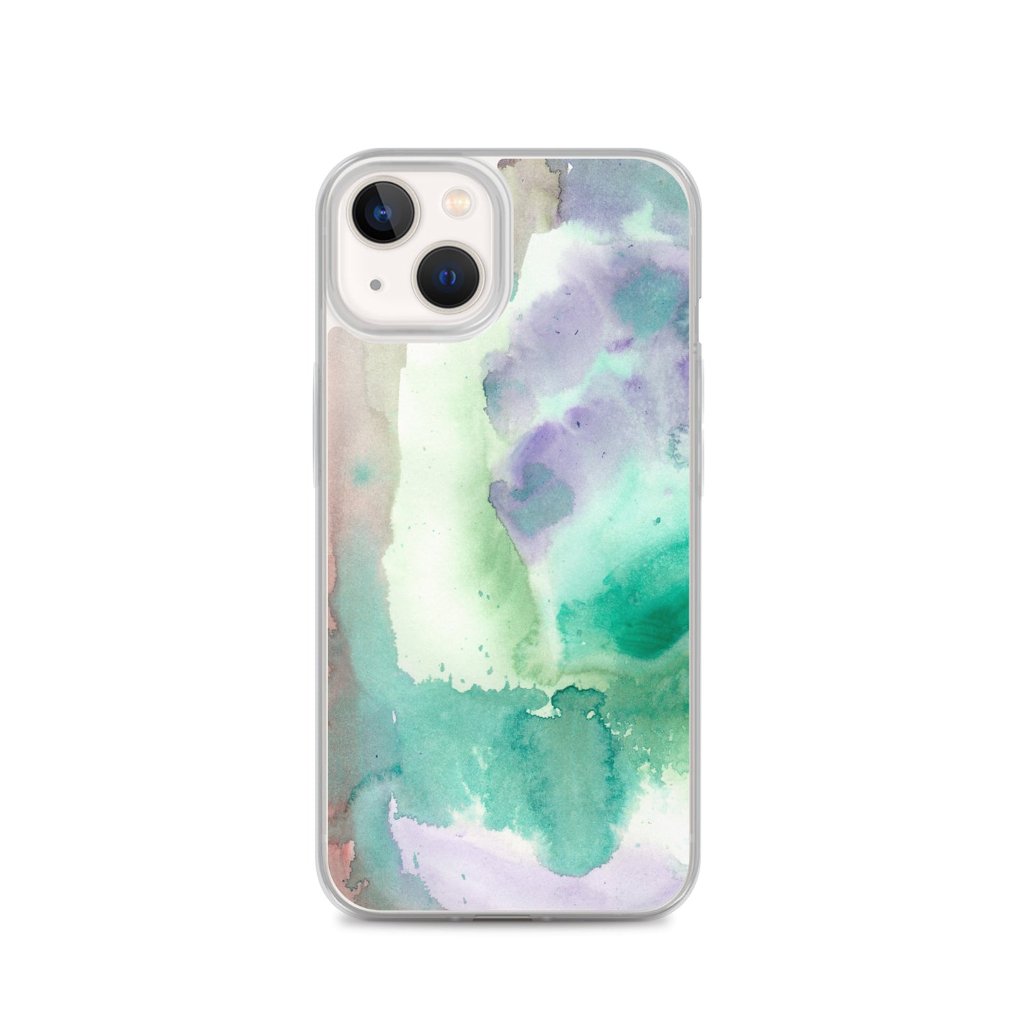 Purple and Green Abstract Clear Case for iPhone® - Aquamarine Design - Artistic Gifts for Women - Art by Artist Tania Herrera from Aquamarine Design Studio