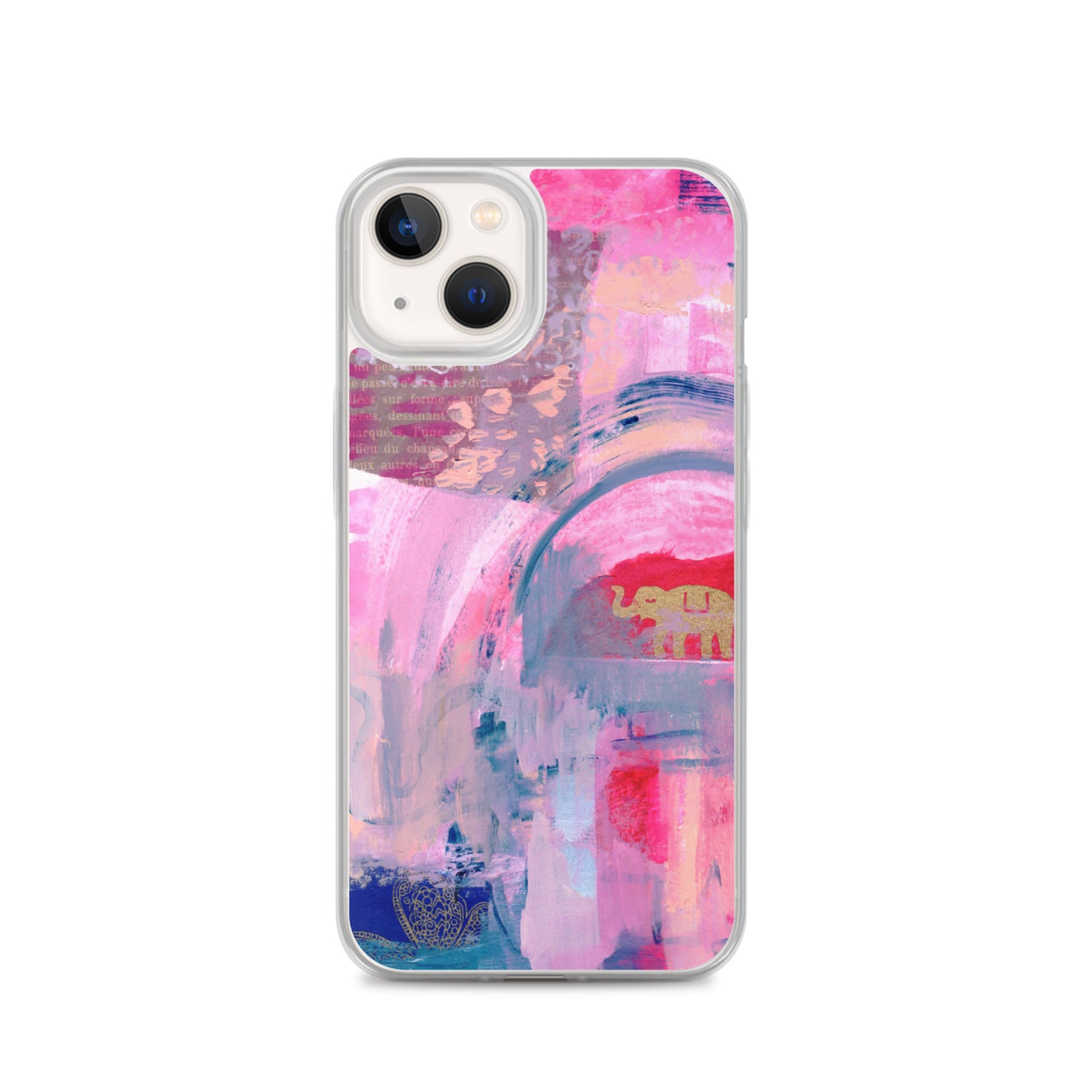 Collage Design Clear Case for iPhone® - Aquamarine Design - Artistic Gifts for Women - Art by Artist Tania Herrera from Aquamarine Design Studio