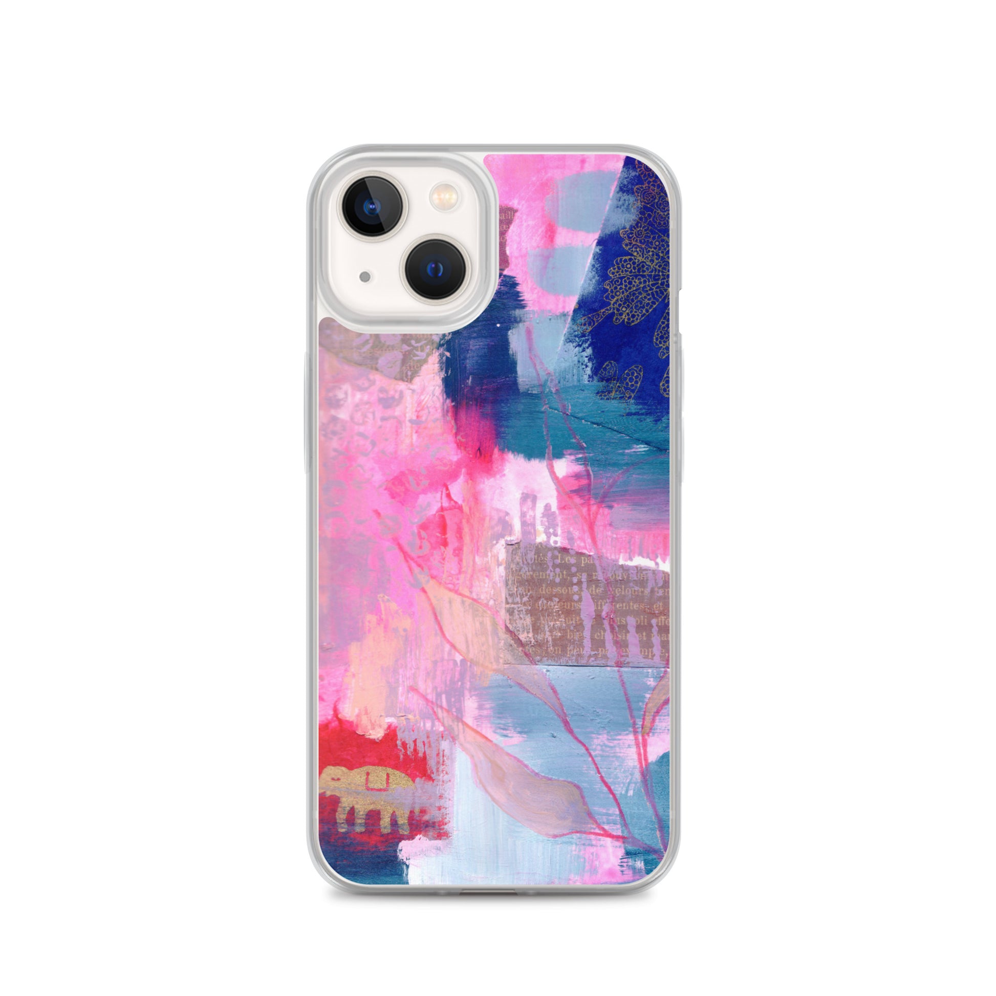 Collage Design Clear Case for iPhone® - Aquamarine Design - Artistic Gifts for Women - Art by Artist Tania Herrera from Aquamarine Design Studio