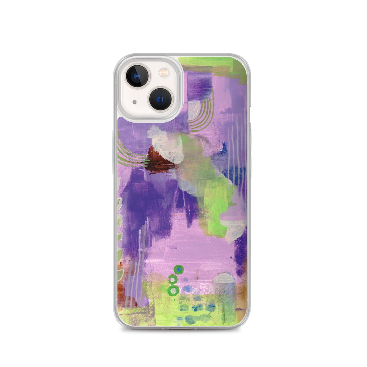 Purple Abstract I Clear Case for iPhone® - Aquamarine Design - Artistic Gifts for Women - Art by Artist Tania Herrera from Aquamarine Design Studio