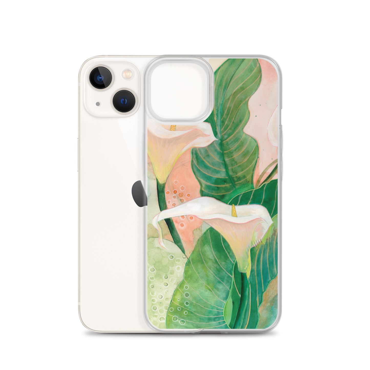 Calla lily Clear Case for iPhone® - Aquamarine Design - Artistic Gifts for Women - Art by Artist Tania Herrera from Aquamarine Design Studio