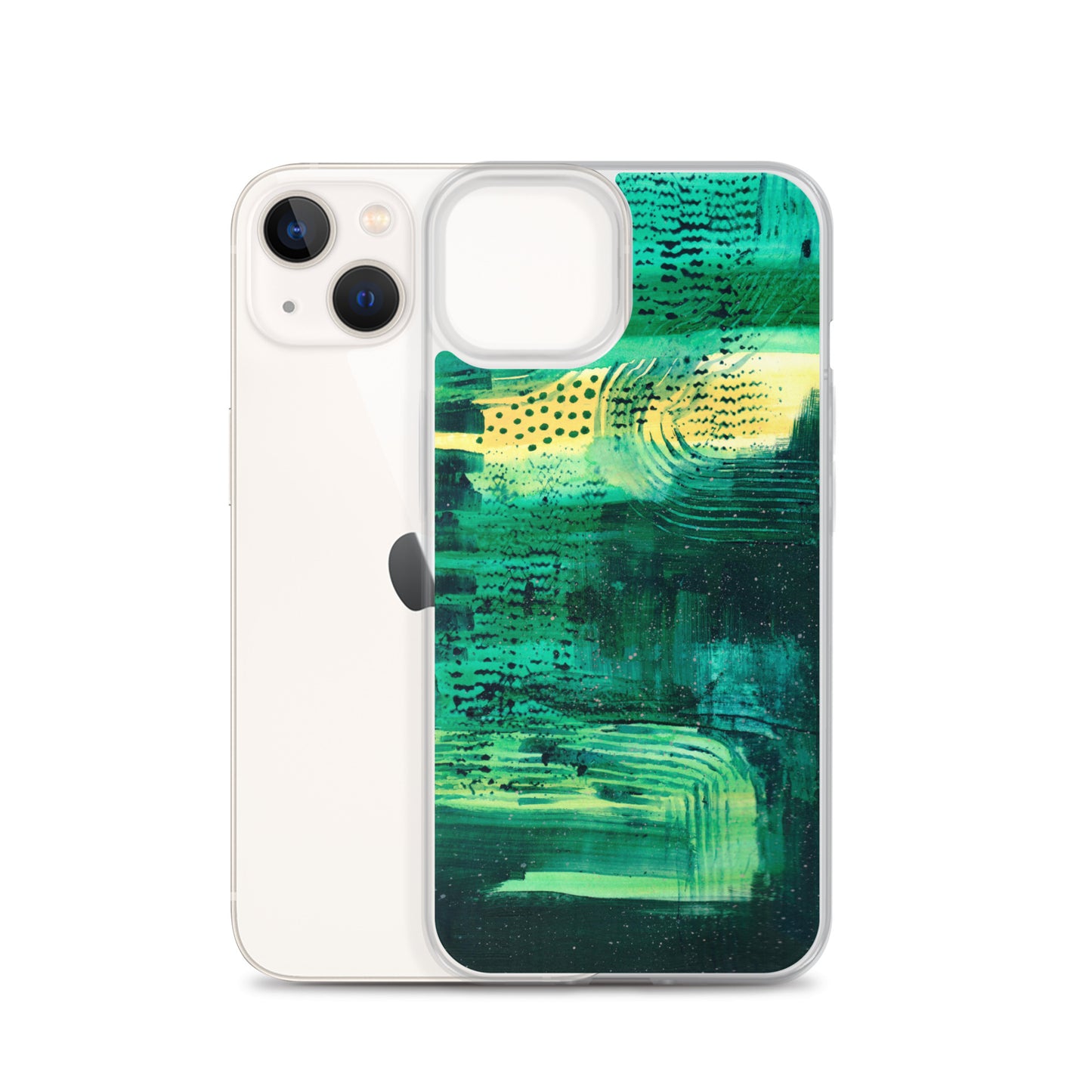 Deep Green Clear Case for iPhone® - Aquamarine Design - Artistic Gifts for Women - Art by Artist Tania Herrera from Aquamarine Design Studio