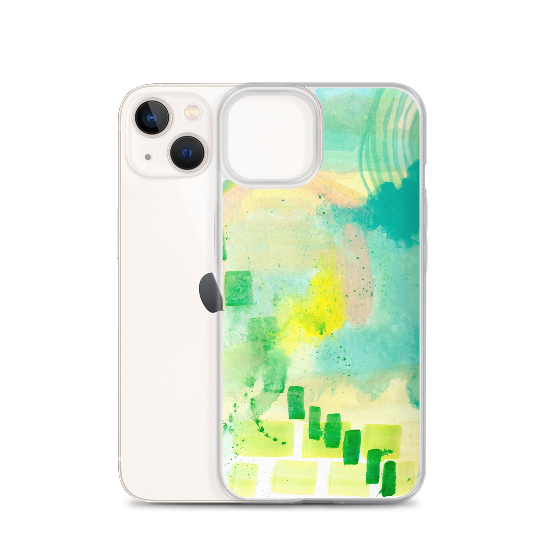 Abstract Aqua Clear Case for iPhone® - Aquamarine Design - Artistic Gifts for Women - Art by Artist Tania Herrera from Aquamarine Design Studio