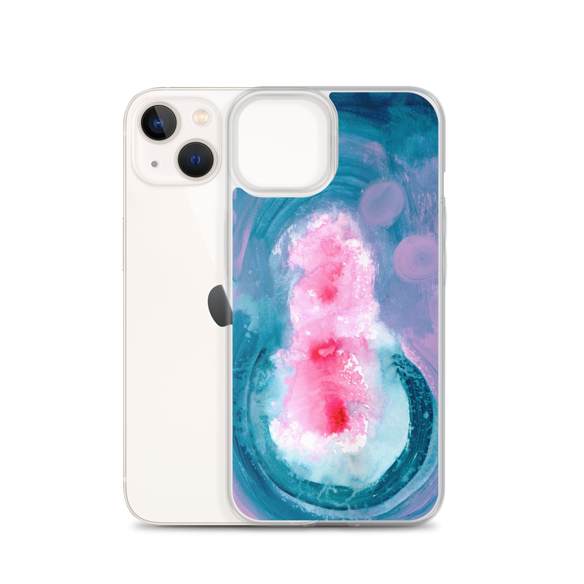 Magical Blue II Clear Case for iPhone® - Aquamarine Design - Artistic Gifts for Women - Art by Artist Tania Herrera from Aquamarine Design Studio