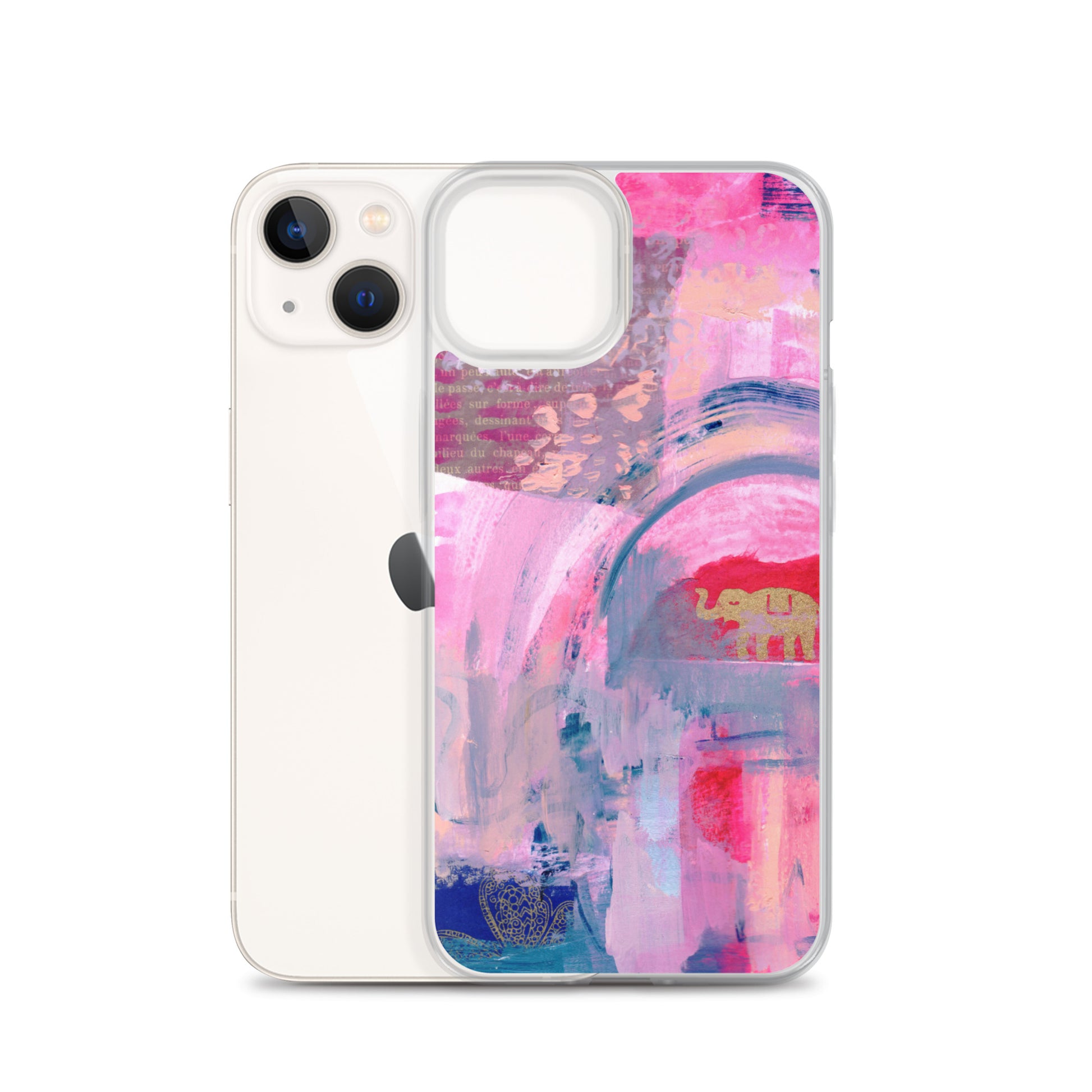 Collage Design Clear Case for iPhone® - Aquamarine Design - Artistic Gifts for Women - Art by Artist Tania Herrera from Aquamarine Design Studio