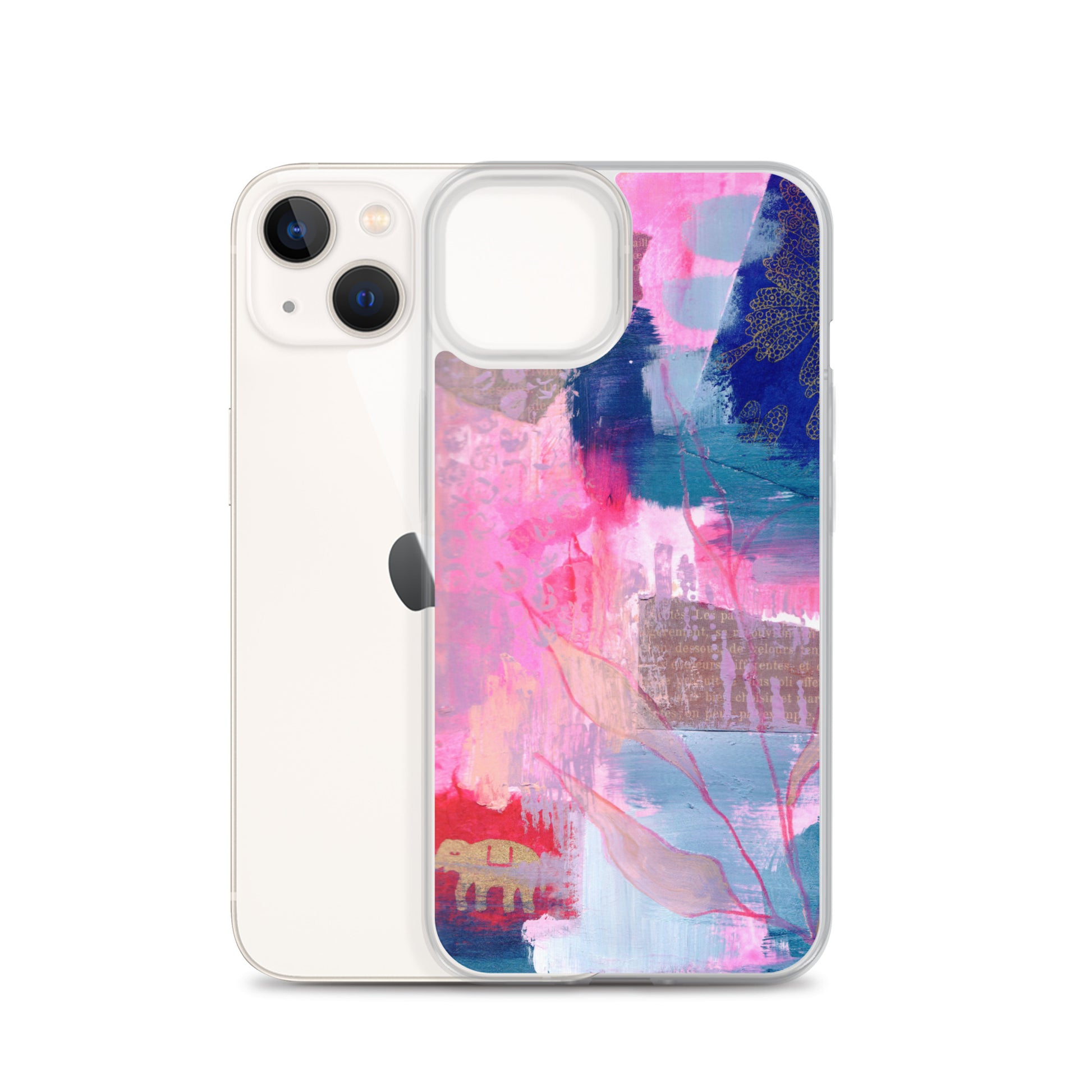 Collage Design Clear Case for iPhone® - Aquamarine Design - Artistic Gifts for Women - Art by Artist Tania Herrera from Aquamarine Design Studio