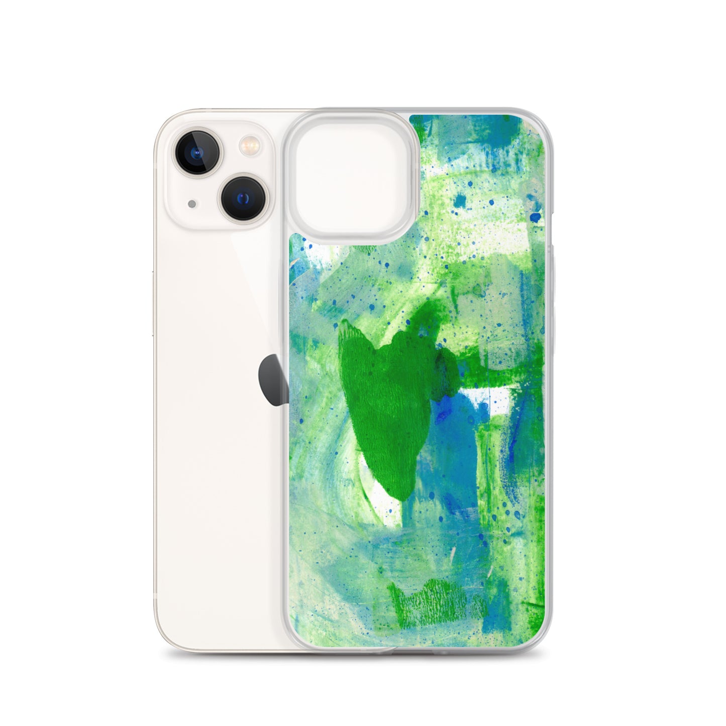 Green Mist Clear Case for iPhone® - Aquamarine Design - Artistic Gifts for Women - Art by Artist Tania Herrera from Aquamarine Design Studio