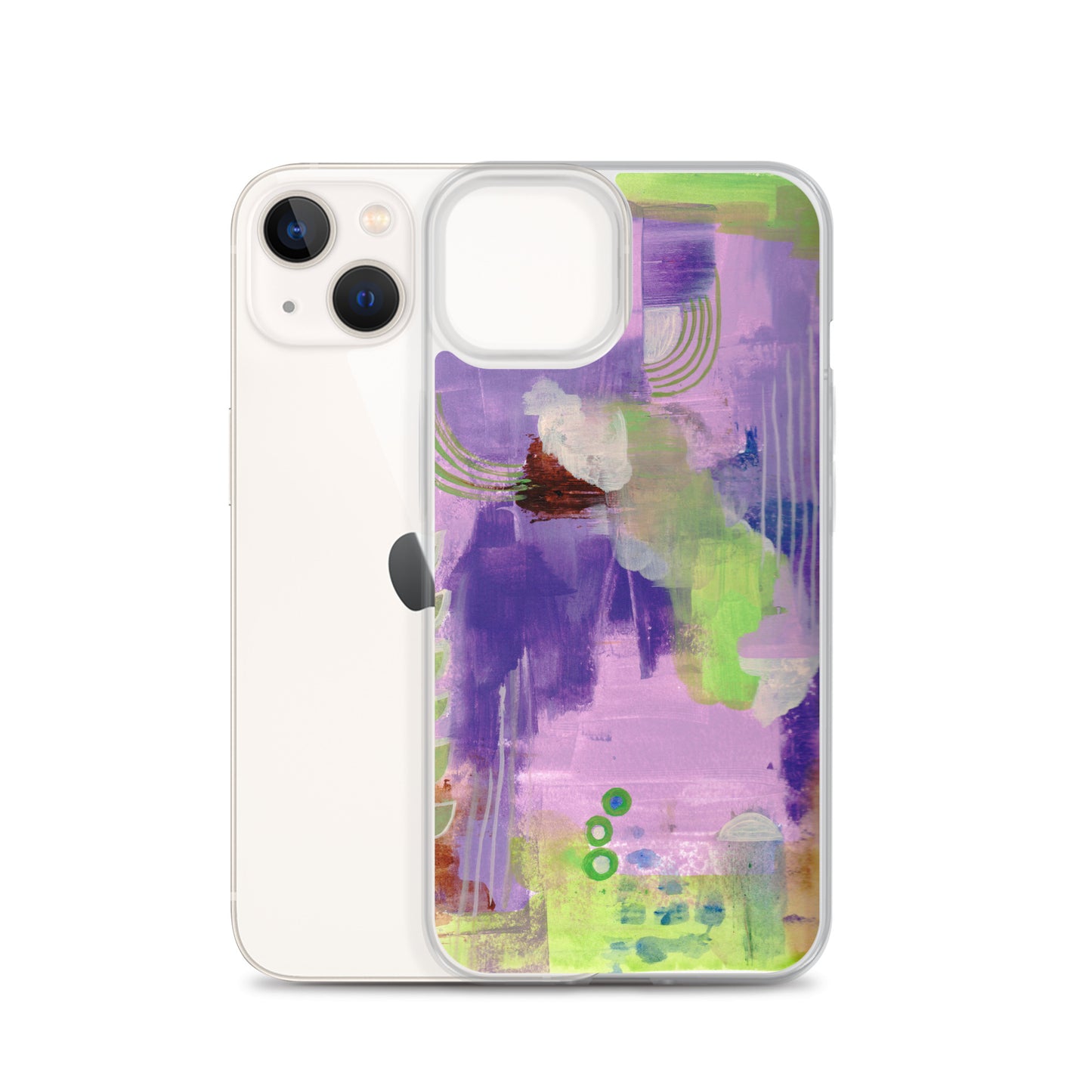 Purple Abstract I Clear Case for iPhone® - Aquamarine Design - Artistic Gifts for Women - Art by Artist Tania Herrera from Aquamarine Design Studio