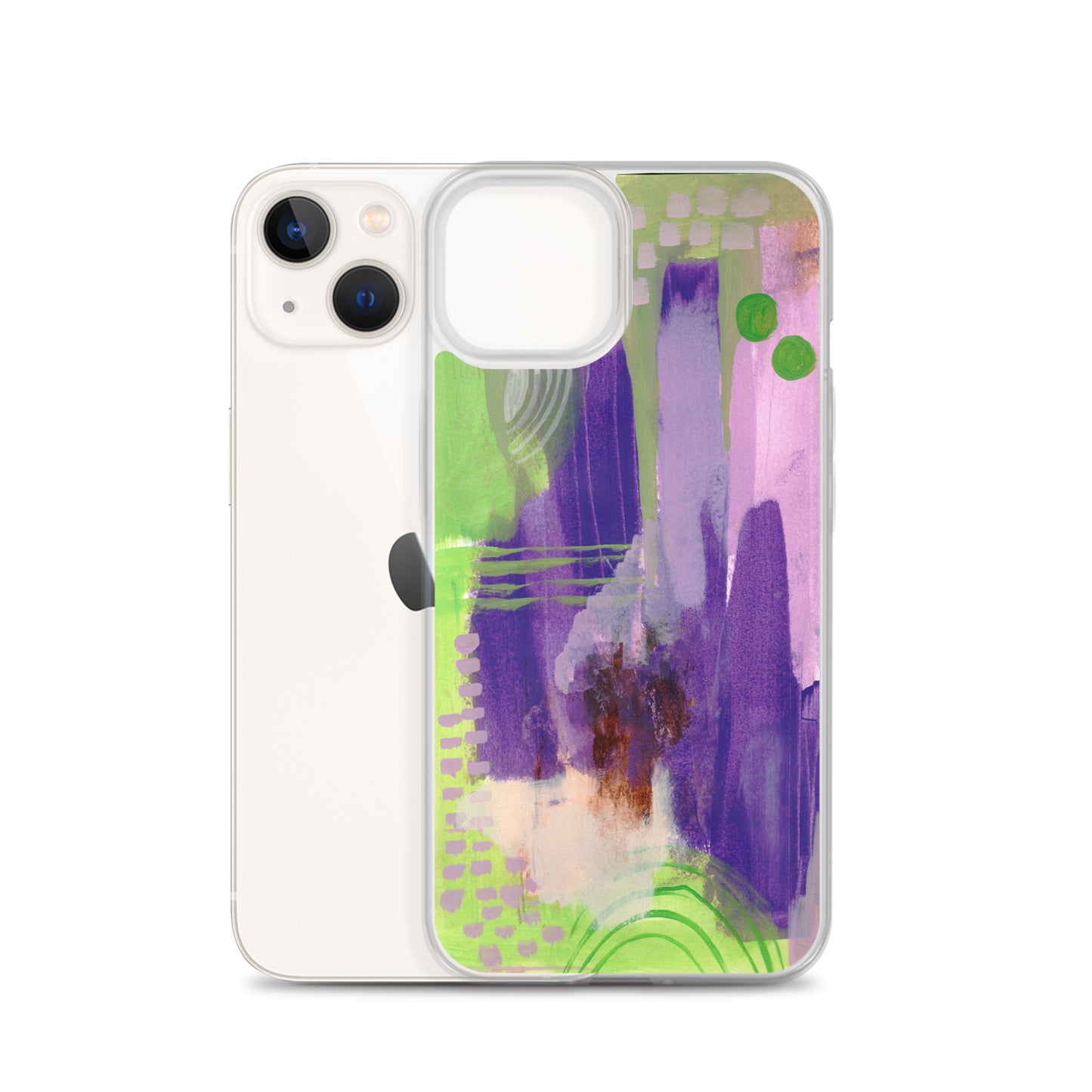 Purple Abstract II Clear Case for iPhone® - Aquamarine Design - Artistic Gifts for Women - Art by Artist Tania Herrera from Aquamarine Design Studio
