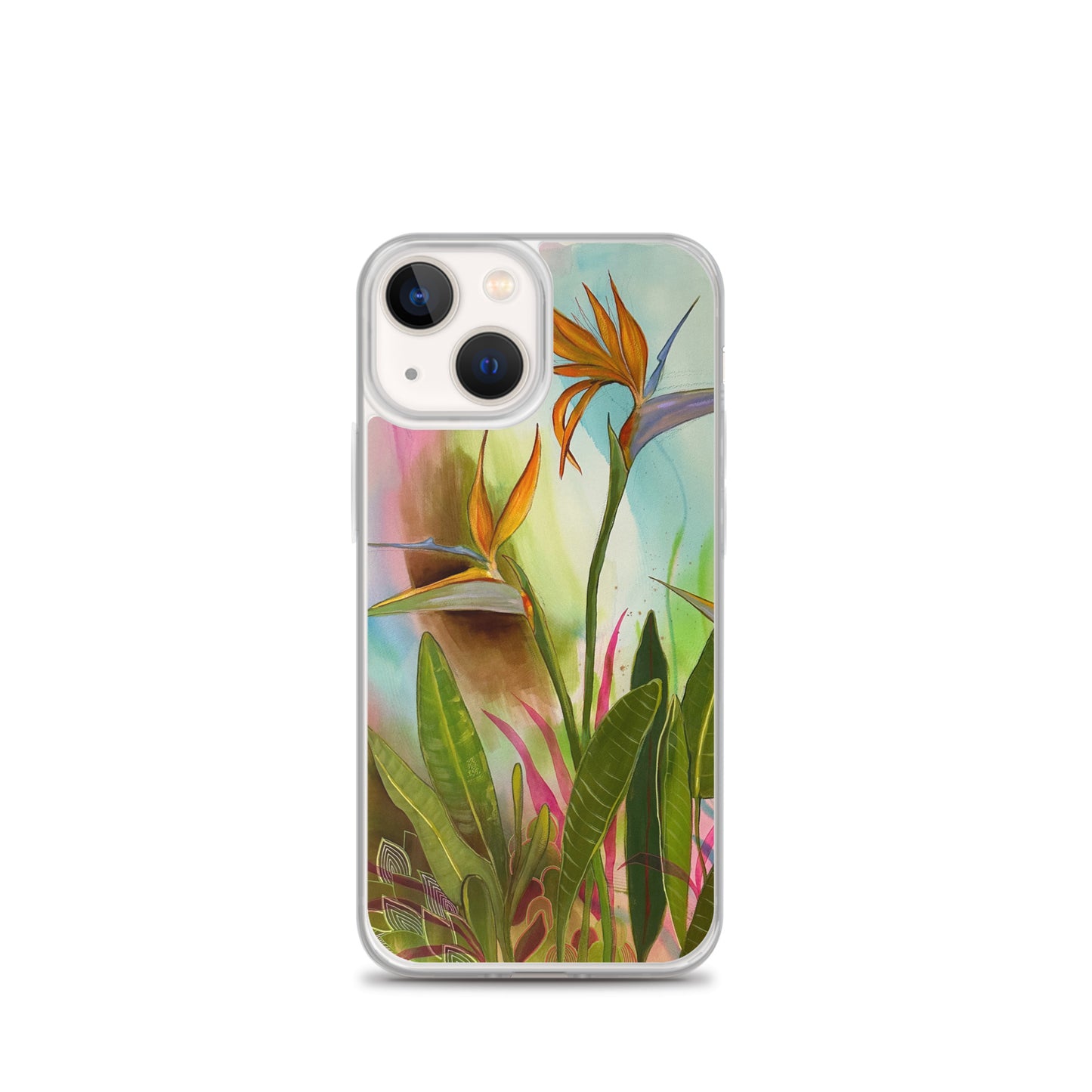Birds in Paradise Clear Case for iPhone® - Aquamarine Design - Artistic Gifts for Women - Art by Artist Tania Herrera from Aquamarine Design Studio