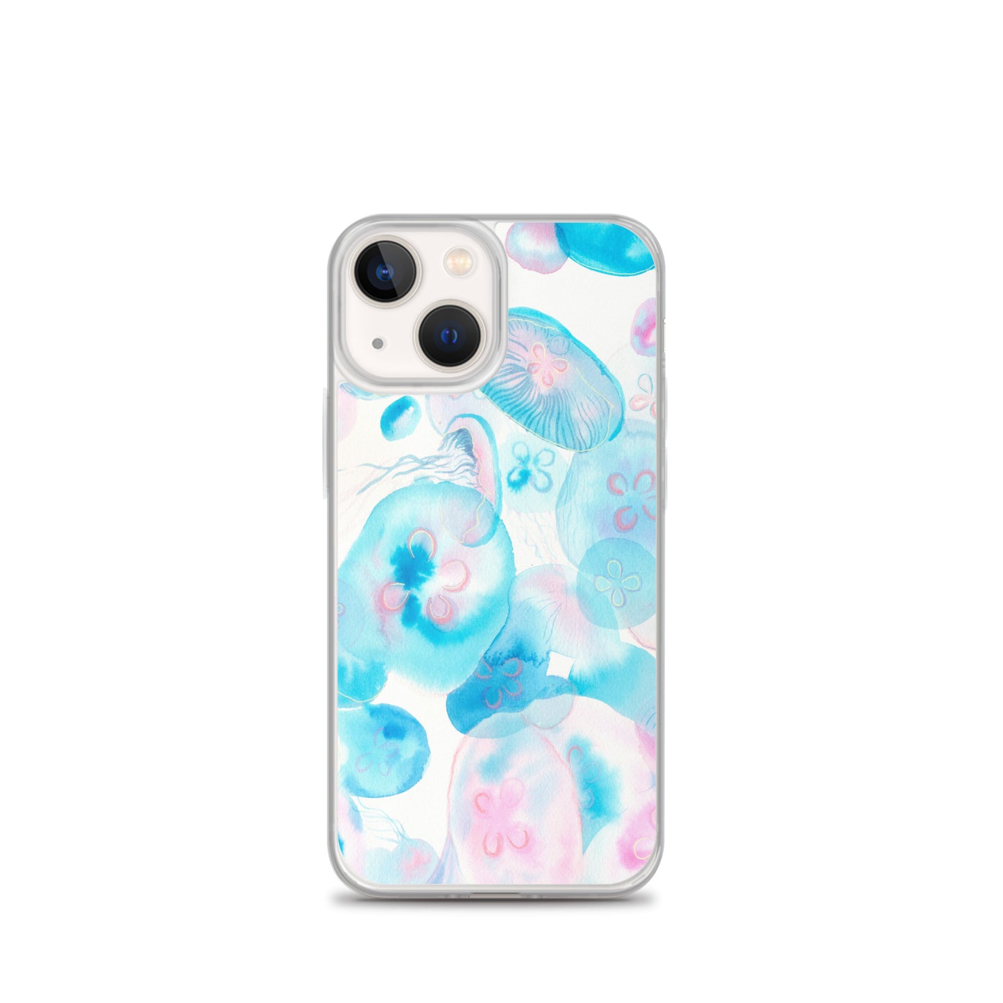 Light Blue Jelly Fish Clear Case for iPhone® - Aquamarine Design - Artistic Gifts for Women - Art by Artist Tania Herrera from Aquamarine Design Studio