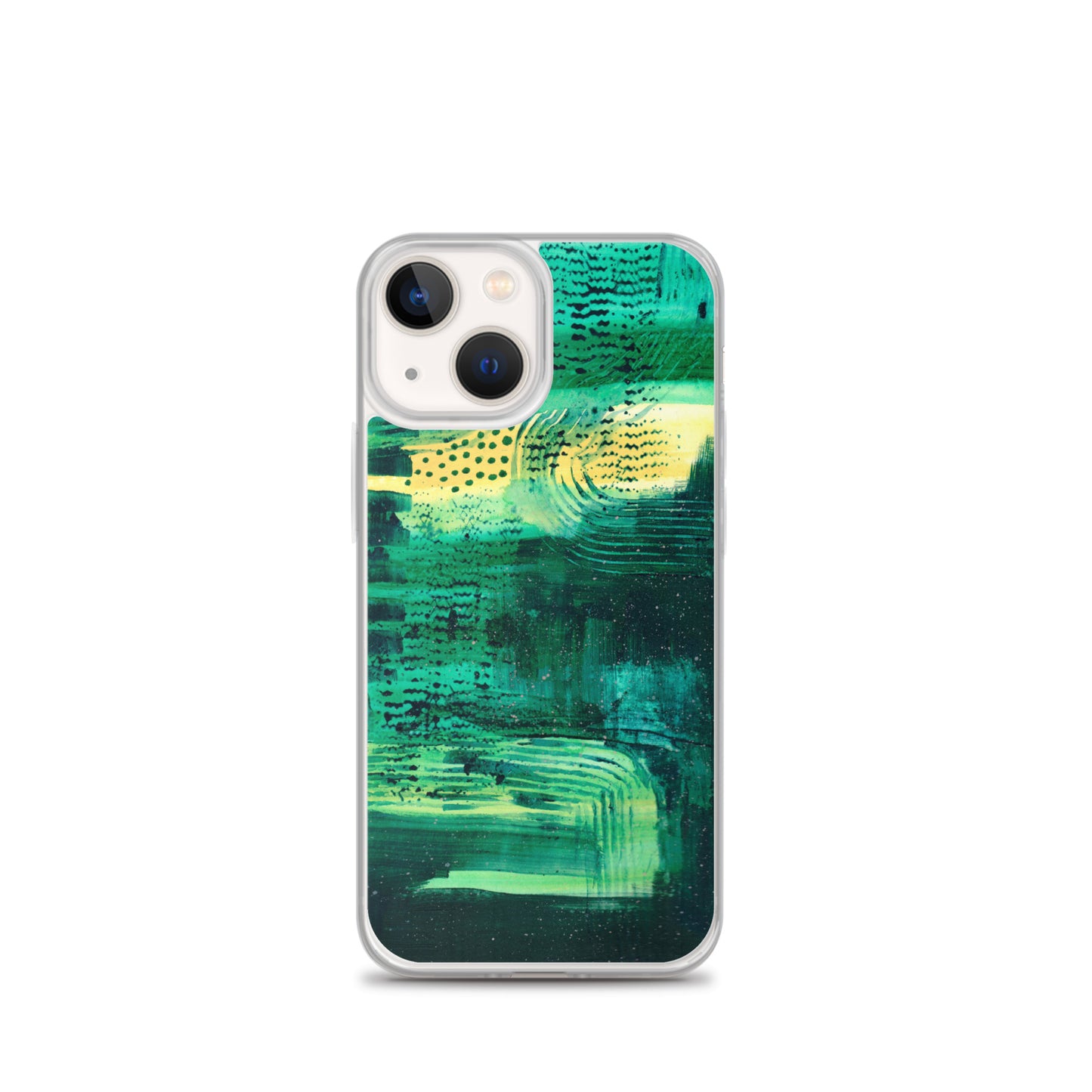Deep Green Clear Case for iPhone® - Aquamarine Design - Artistic Gifts for Women - Art by Artist Tania Herrera from Aquamarine Design Studio