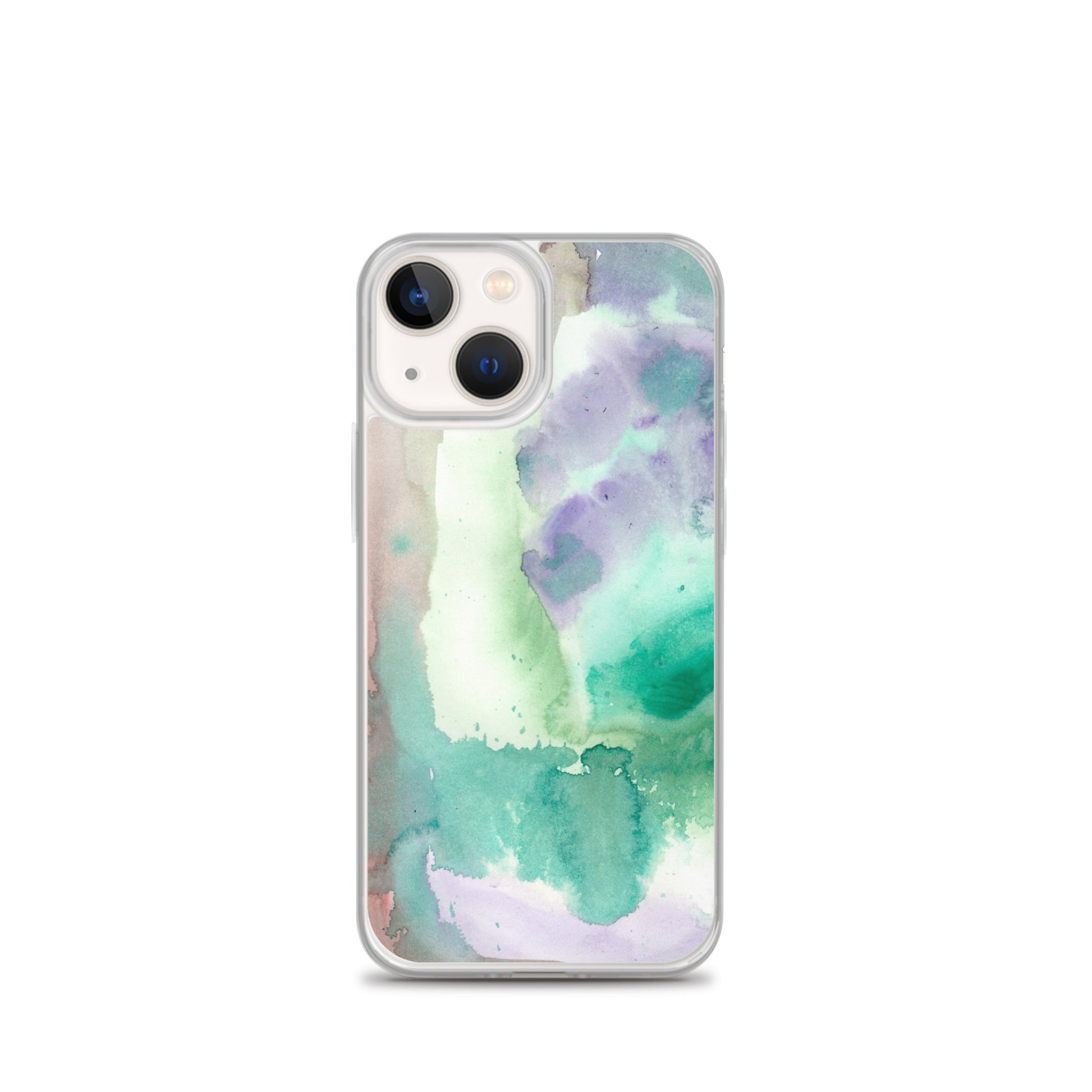 Purple and Green Abstract Clear Case for iPhone® - Aquamarine Design - Artistic Gifts for Women - Art by Artist Tania Herrera from Aquamarine Design Studio