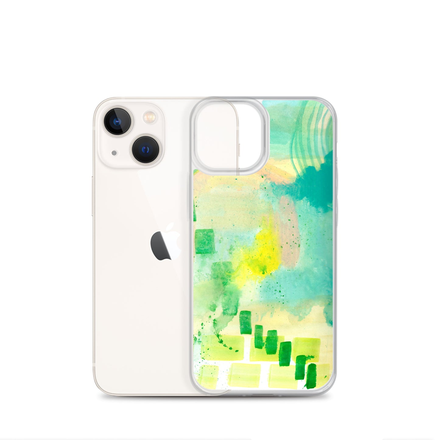 Abstract Aqua Clear Case for iPhone® - Aquamarine Design - Artistic Gifts for Women - Art by Artist Tania Herrera from Aquamarine Design Studio