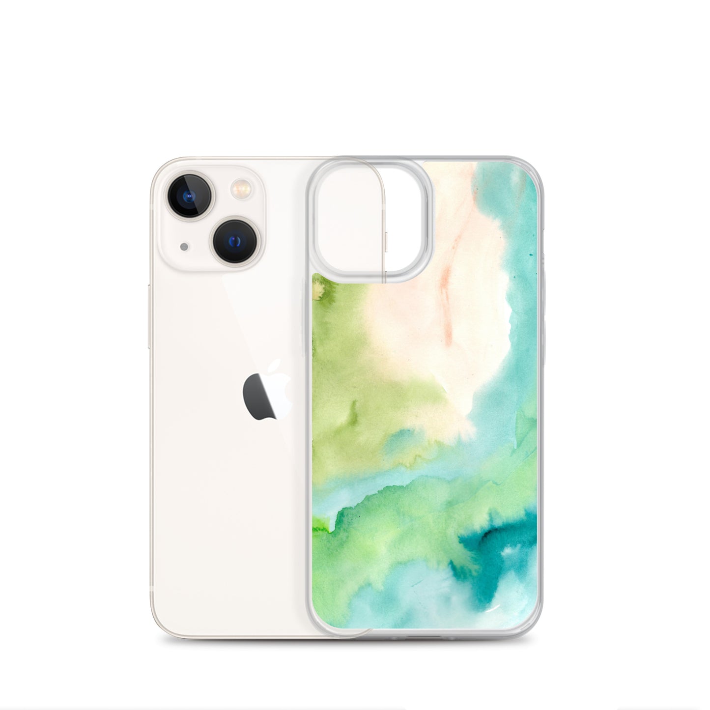 Soft Green Clear Case for iPhone® - Aquamarine Design - Artistic Gifts for Women - Art by Artist Tania Herrera from Aquamarine Design Studio