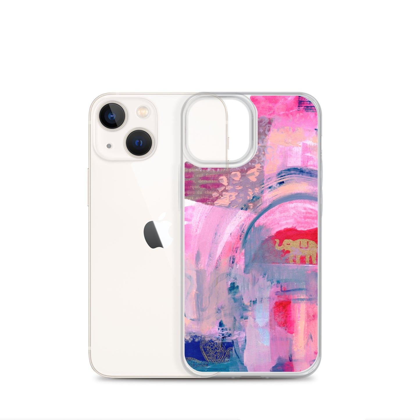 Collage Design Clear Case for iPhone® - Aquamarine Design - Artistic Gifts for Women - Art by Artist Tania Herrera from Aquamarine Design Studio
