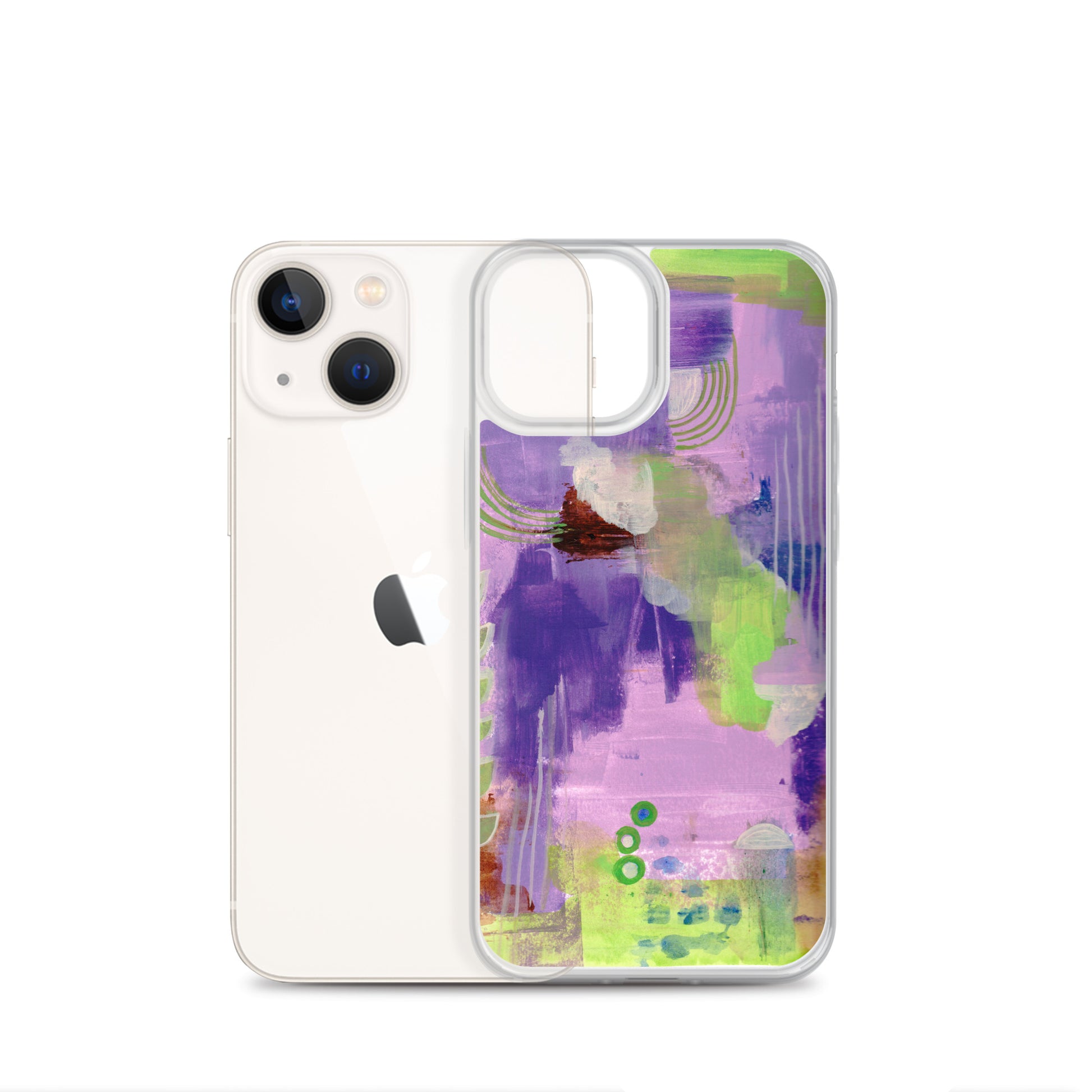 Purple Abstract I Clear Case for iPhone® - Aquamarine Design - Artistic Gifts for Women - Art by Artist Tania Herrera from Aquamarine Design Studio