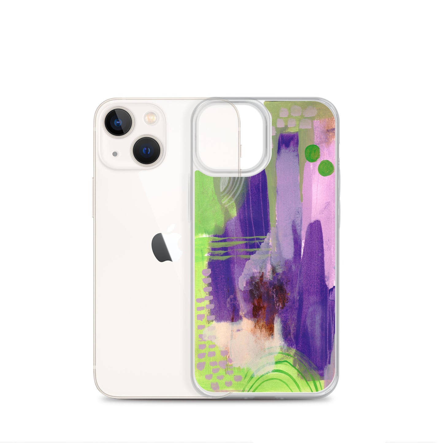 Purple Abstract II Clear Case for iPhone® - Aquamarine Design - Artistic Gifts for Women - Art by Artist Tania Herrera from Aquamarine Design Studio