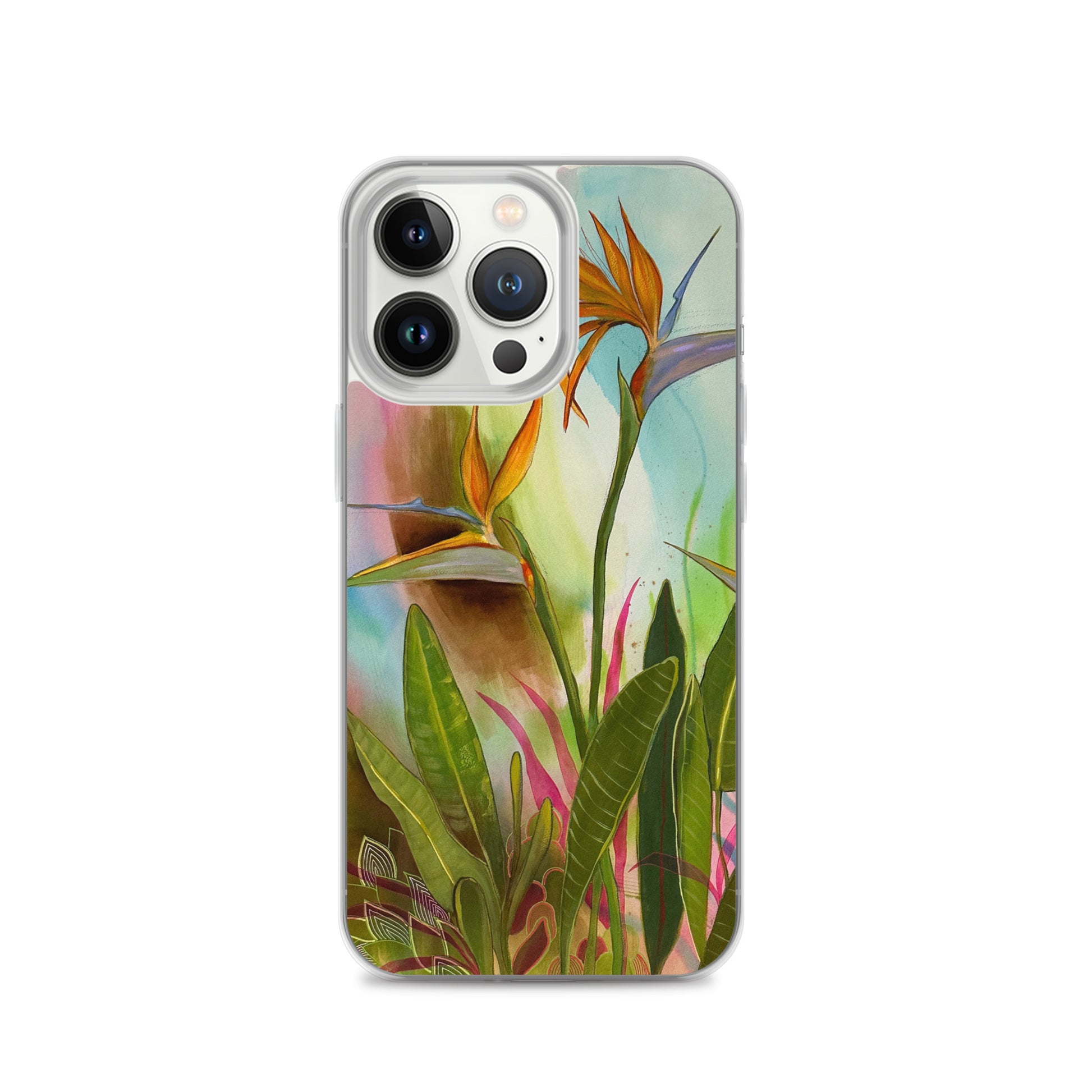 Birds in Paradise Clear Case for iPhone® - Aquamarine Design - Artistic Gifts for Women - Art by Artist Tania Herrera from Aquamarine Design Studio