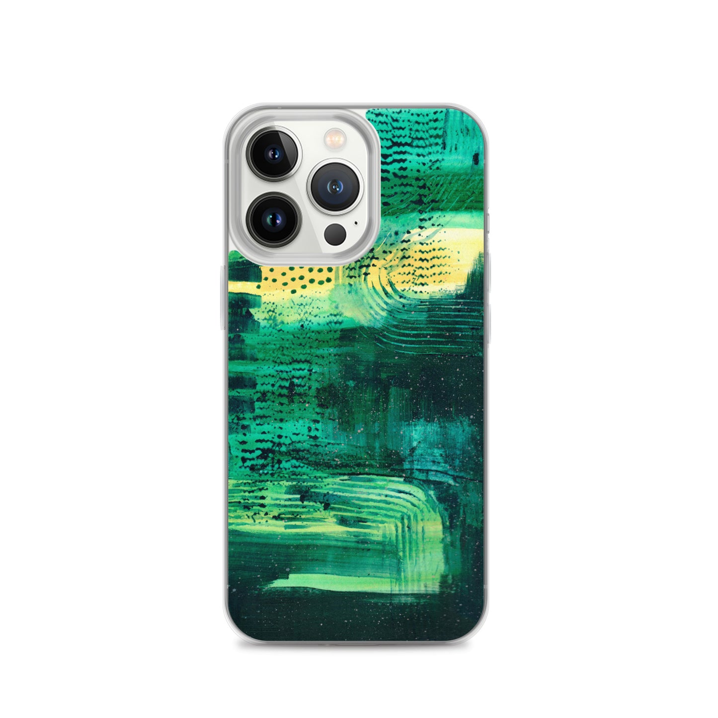 Deep Green Clear Case for iPhone® - Aquamarine Design - Artistic Gifts for Women - Art by Artist Tania Herrera from Aquamarine Design Studio