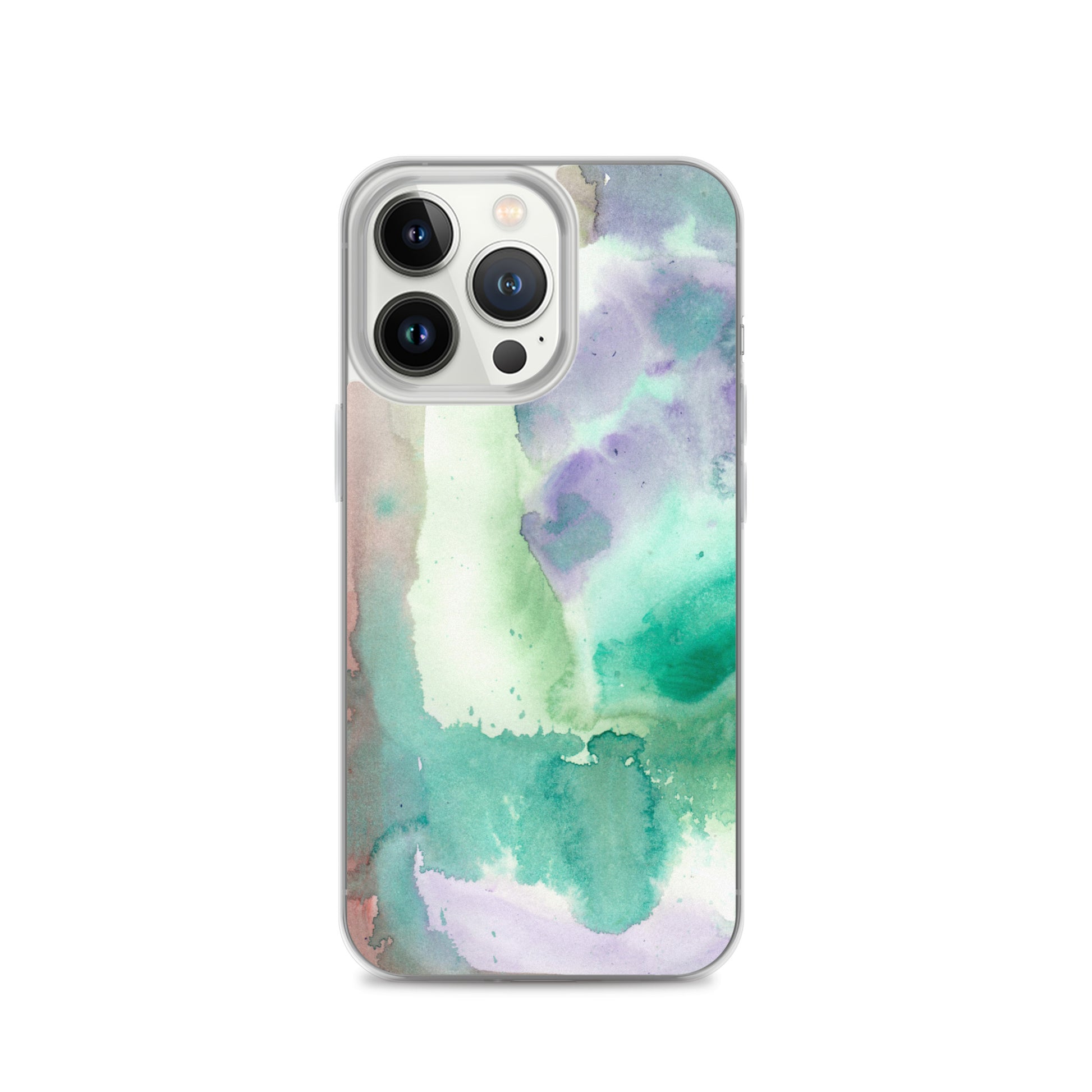 Purple and Green Abstract Clear Case for iPhone® - Aquamarine Design - Artistic Gifts for Women - Art by Artist Tania Herrera from Aquamarine Design Studio