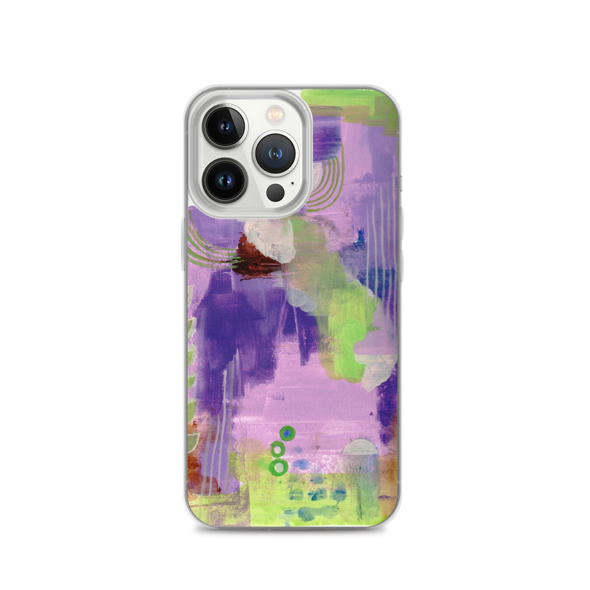 Purple Abstract I Clear Case for iPhone® - Aquamarine Design - Artistic Gifts for Women - Art by Artist Tania Herrera from Aquamarine Design Studio