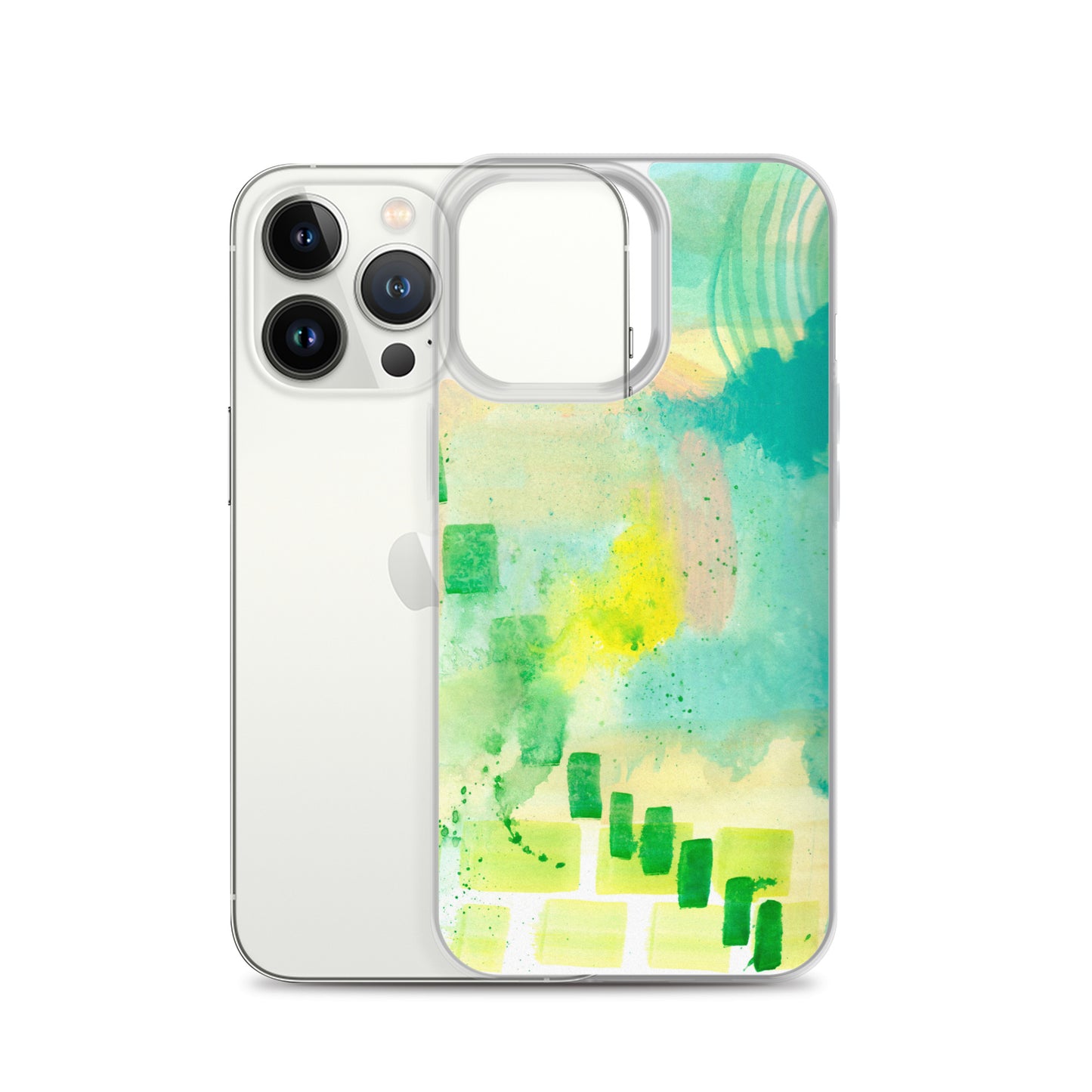 Abstract Aqua Clear Case for iPhone® - Aquamarine Design - Artistic Gifts for Women - Art by Artist Tania Herrera from Aquamarine Design Studio