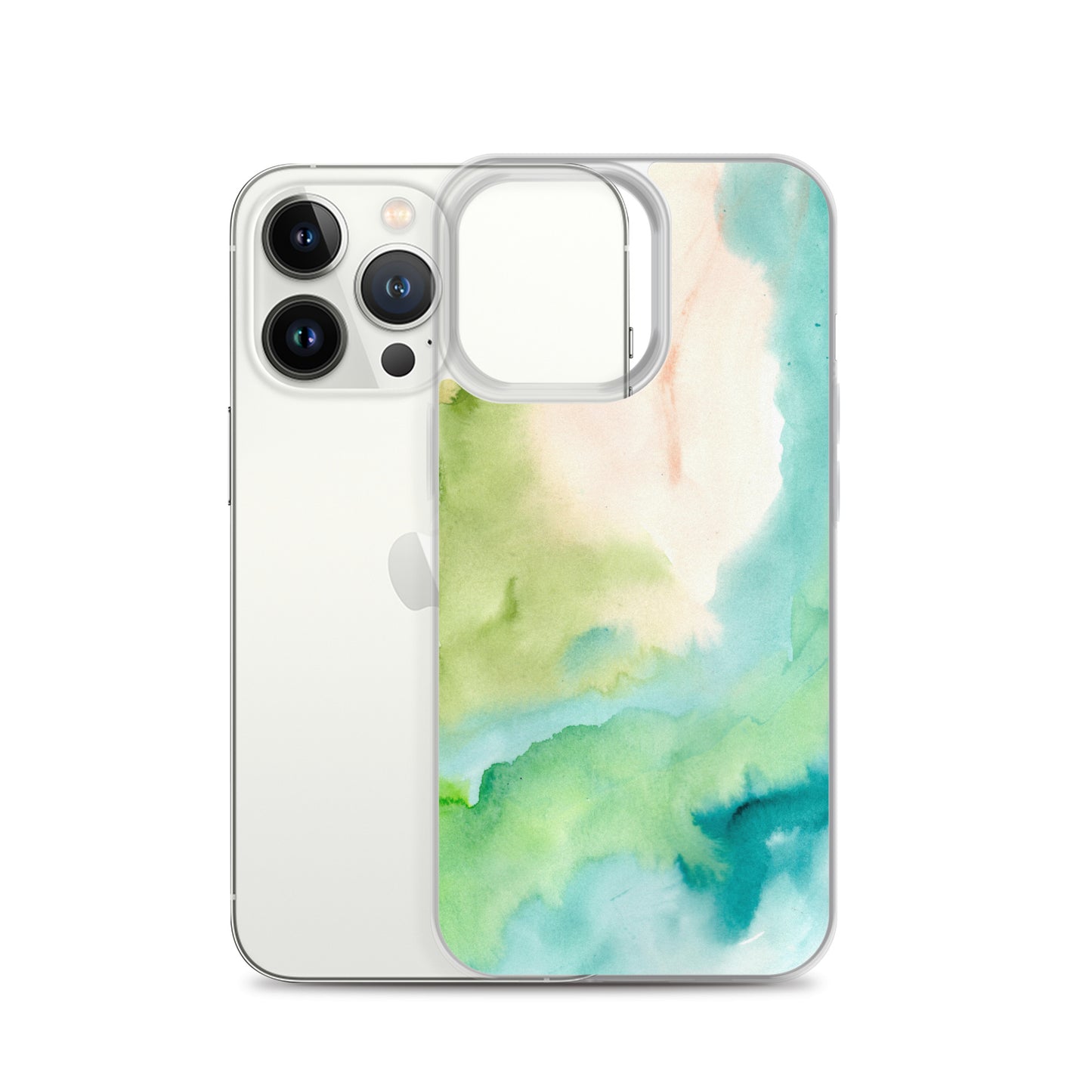 Soft Green Clear Case for iPhone® - Aquamarine Design - Artistic Gifts for Women - Art by Artist Tania Herrera from Aquamarine Design Studio
