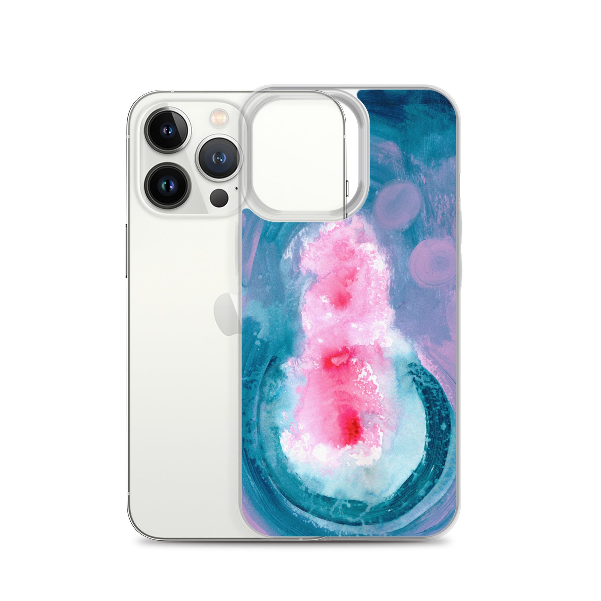 Magical Blue II Clear Case for iPhone® - Aquamarine Design - Artistic Gifts for Women - Art by Artist Tania Herrera from Aquamarine Design Studio