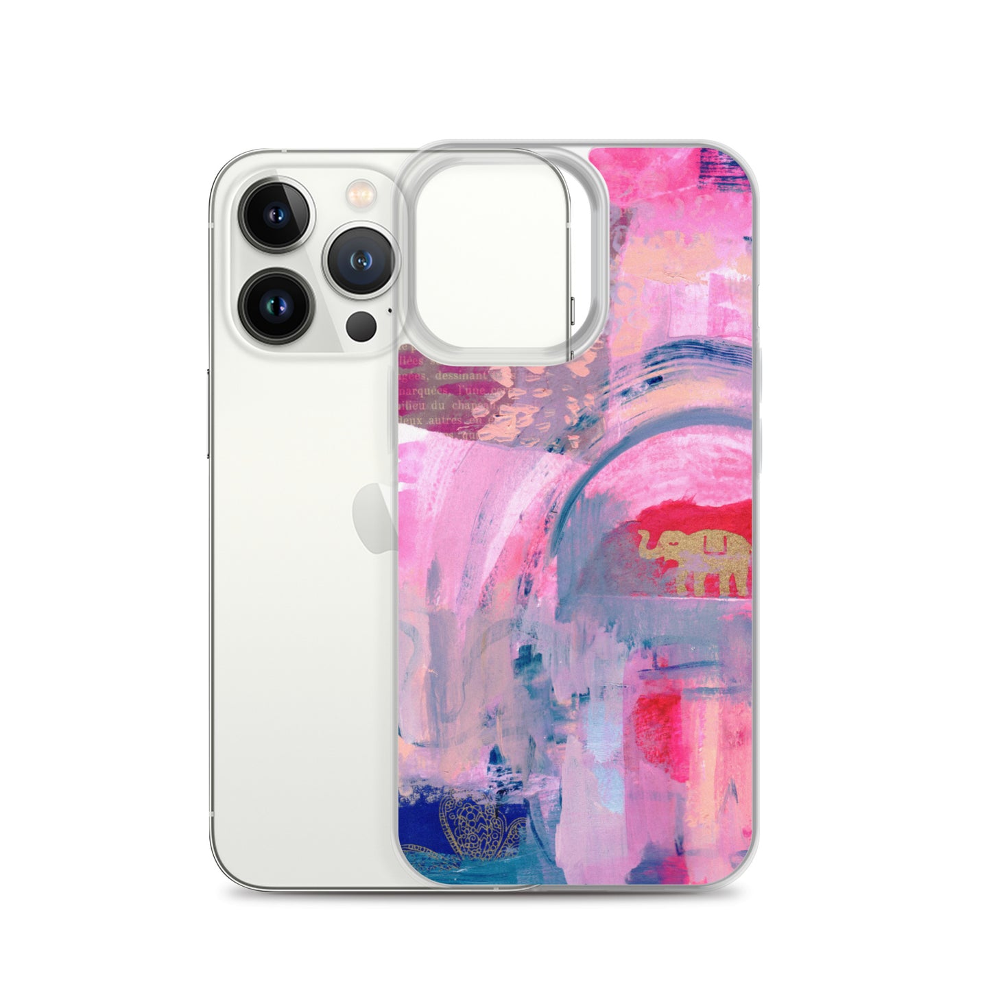 Collage Design Clear Case for iPhone® - Aquamarine Design - Artistic Gifts for Women - Art by Artist Tania Herrera from Aquamarine Design Studio