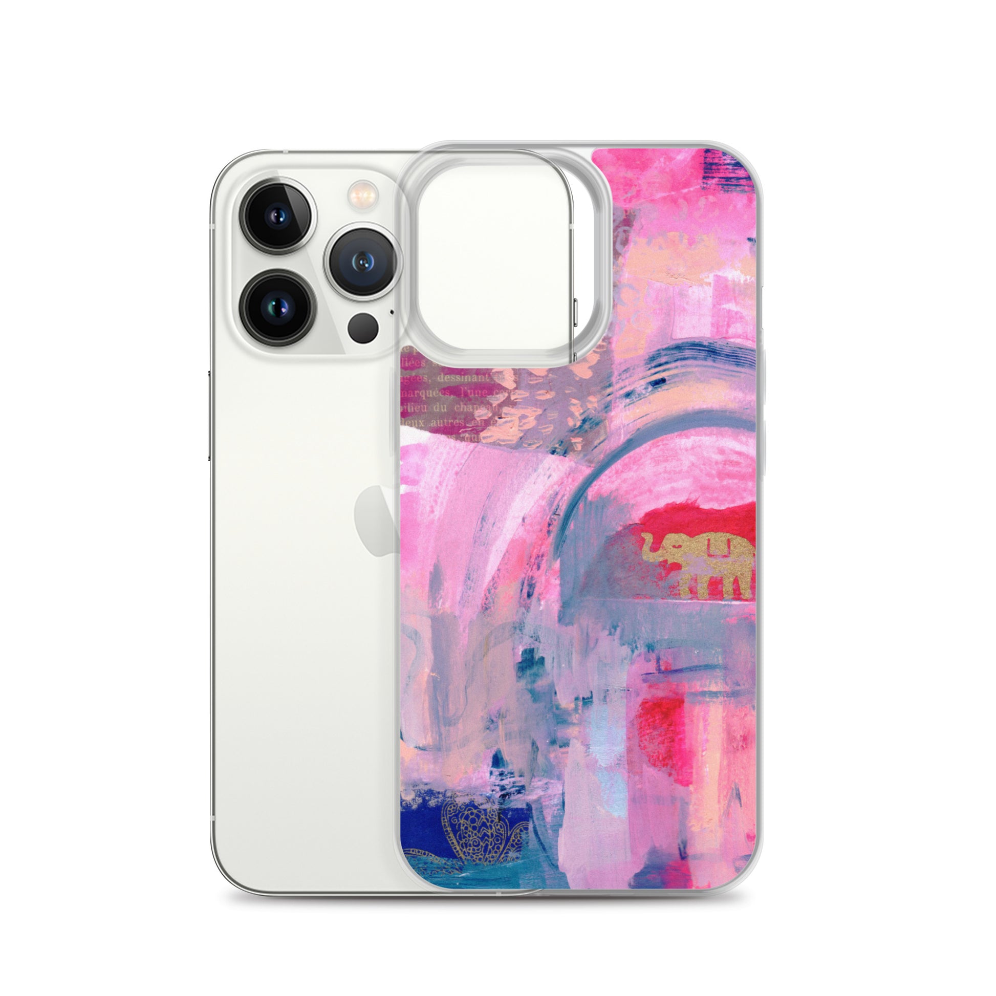 Collage Design Clear Case for iPhone® - Aquamarine Design - Artistic Gifts for Women - Art by Artist Tania Herrera from Aquamarine Design Studio