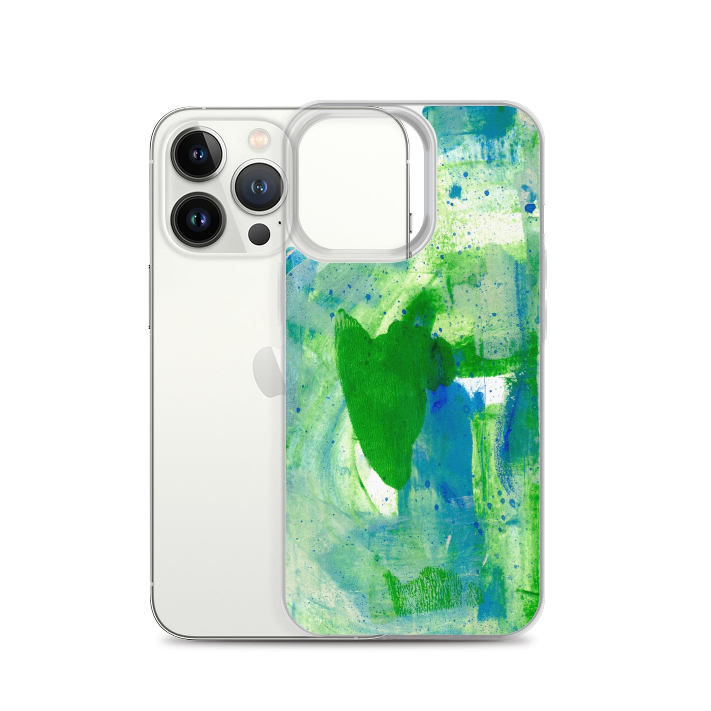 Green Mist Clear Case for iPhone® - Aquamarine Design - Artistic Gifts for Women - Art by Artist Tania Herrera from Aquamarine Design Studio