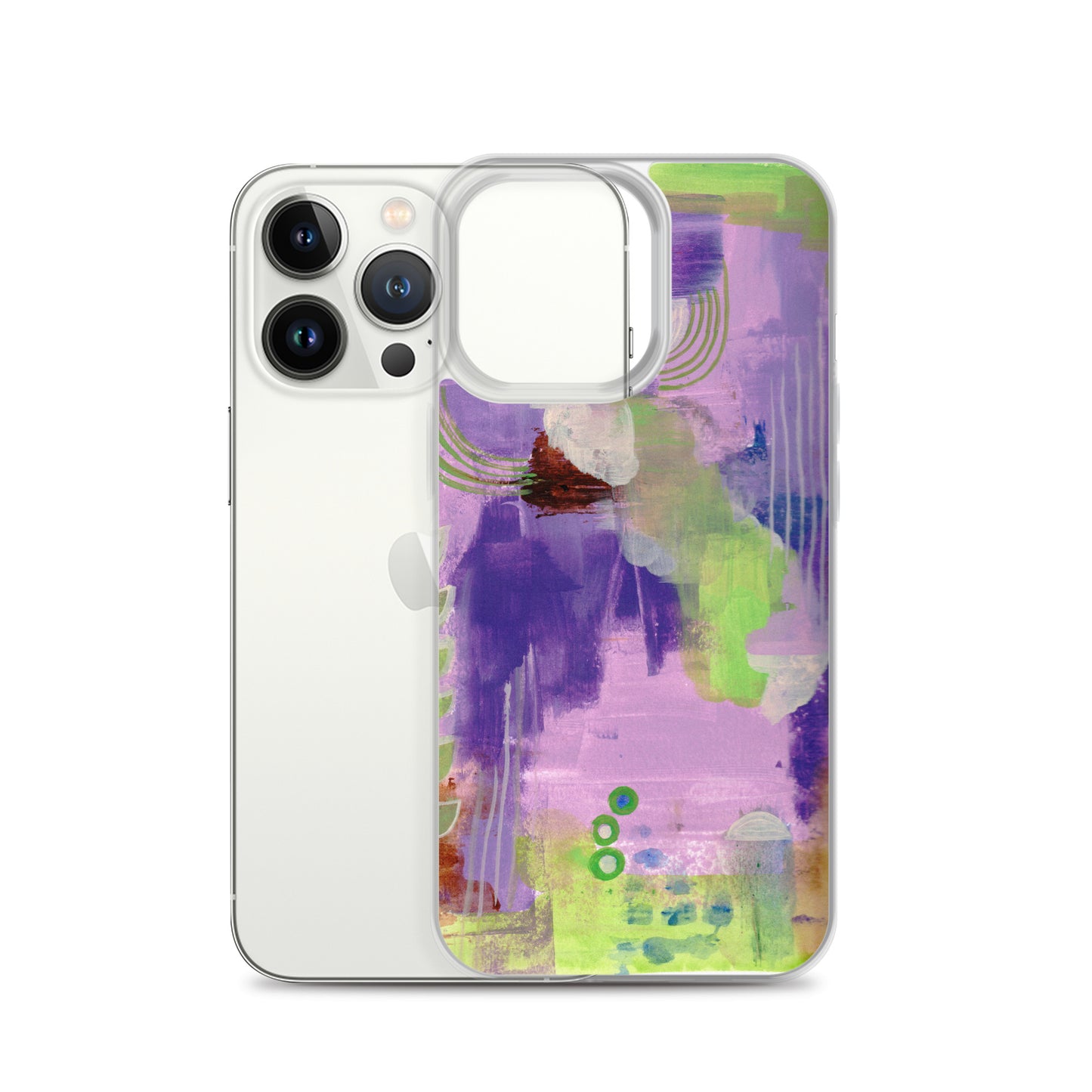 Purple Abstract I Clear Case for iPhone® - Aquamarine Design - Artistic Gifts for Women - Art by Artist Tania Herrera from Aquamarine Design Studio