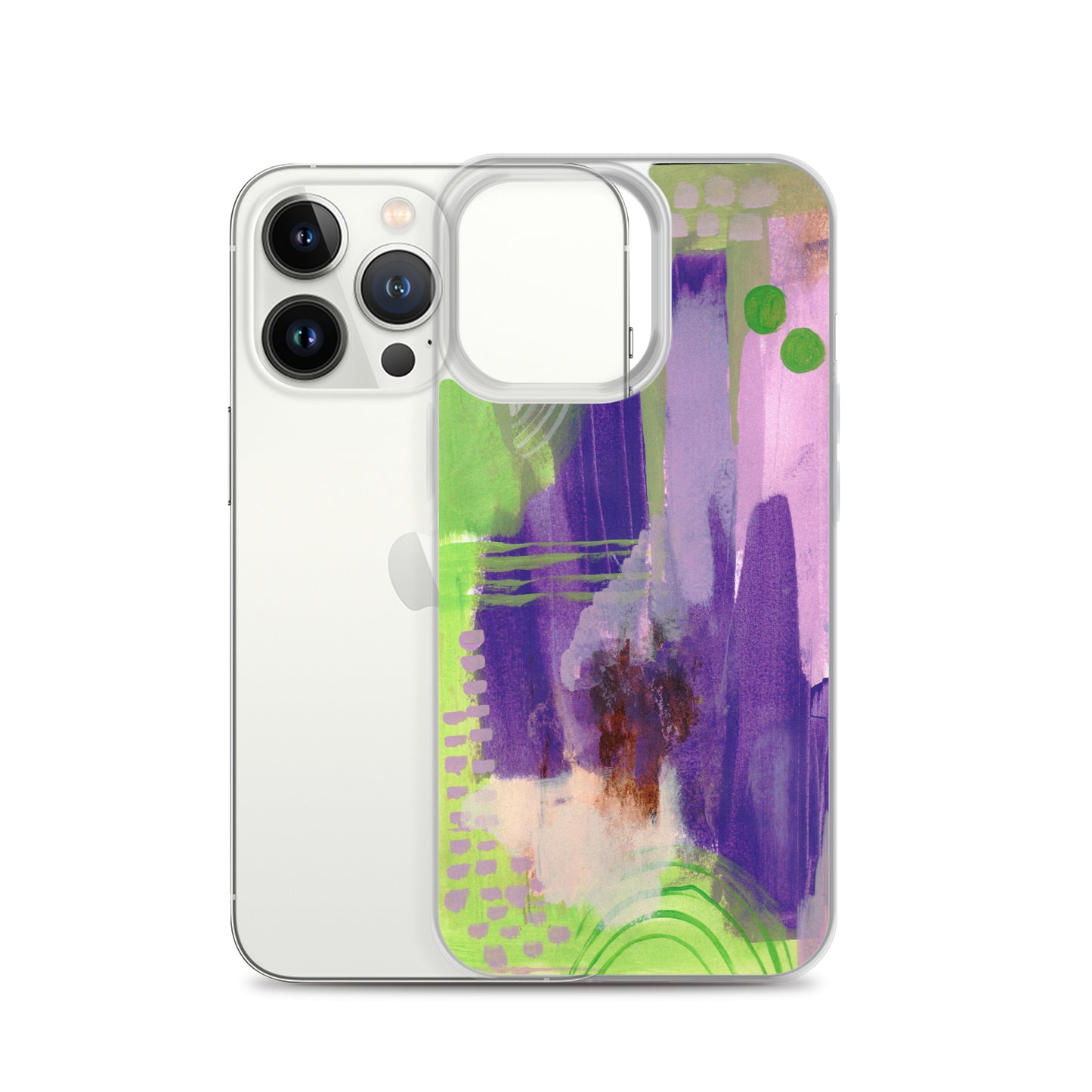Purple Abstract II Clear Case for iPhone® - Aquamarine Design - Artistic Gifts for Women - Art by Artist Tania Herrera from Aquamarine Design Studio