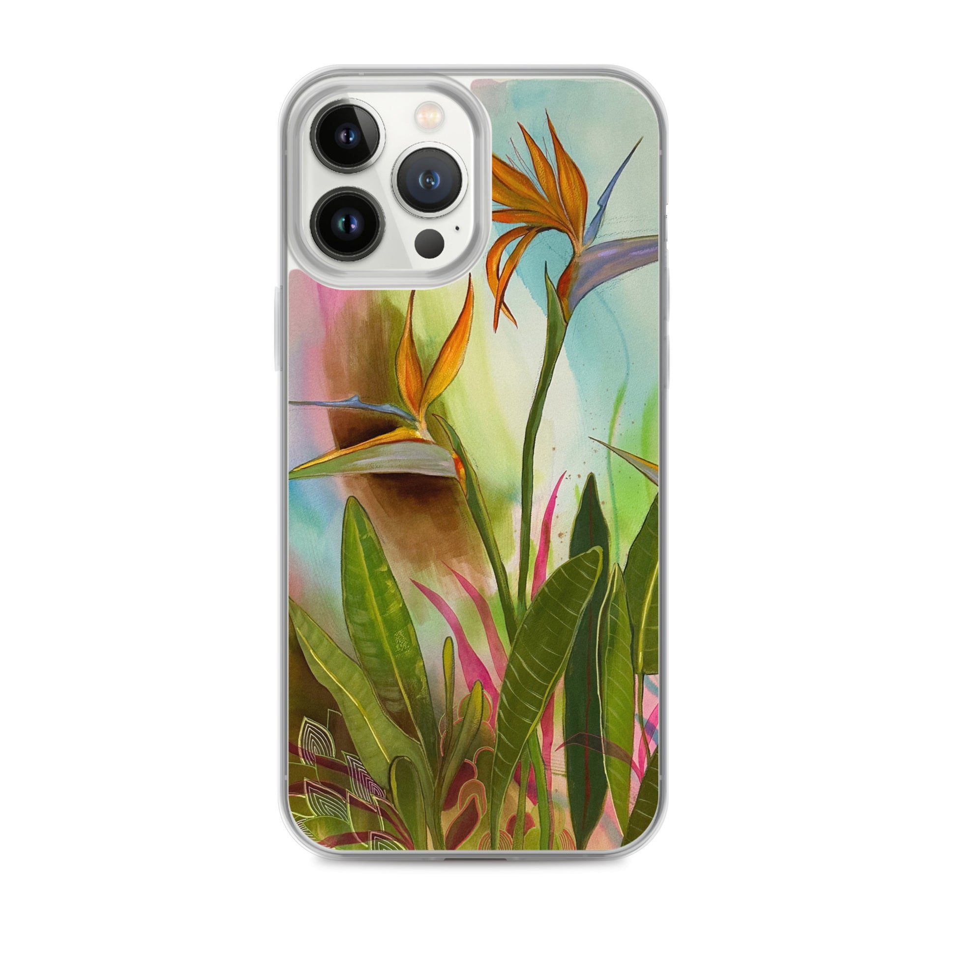 Birds in Paradise Clear Case for iPhone® - Aquamarine Design - Artistic Gifts for Women - Art by Artist Tania Herrera from Aquamarine Design Studio