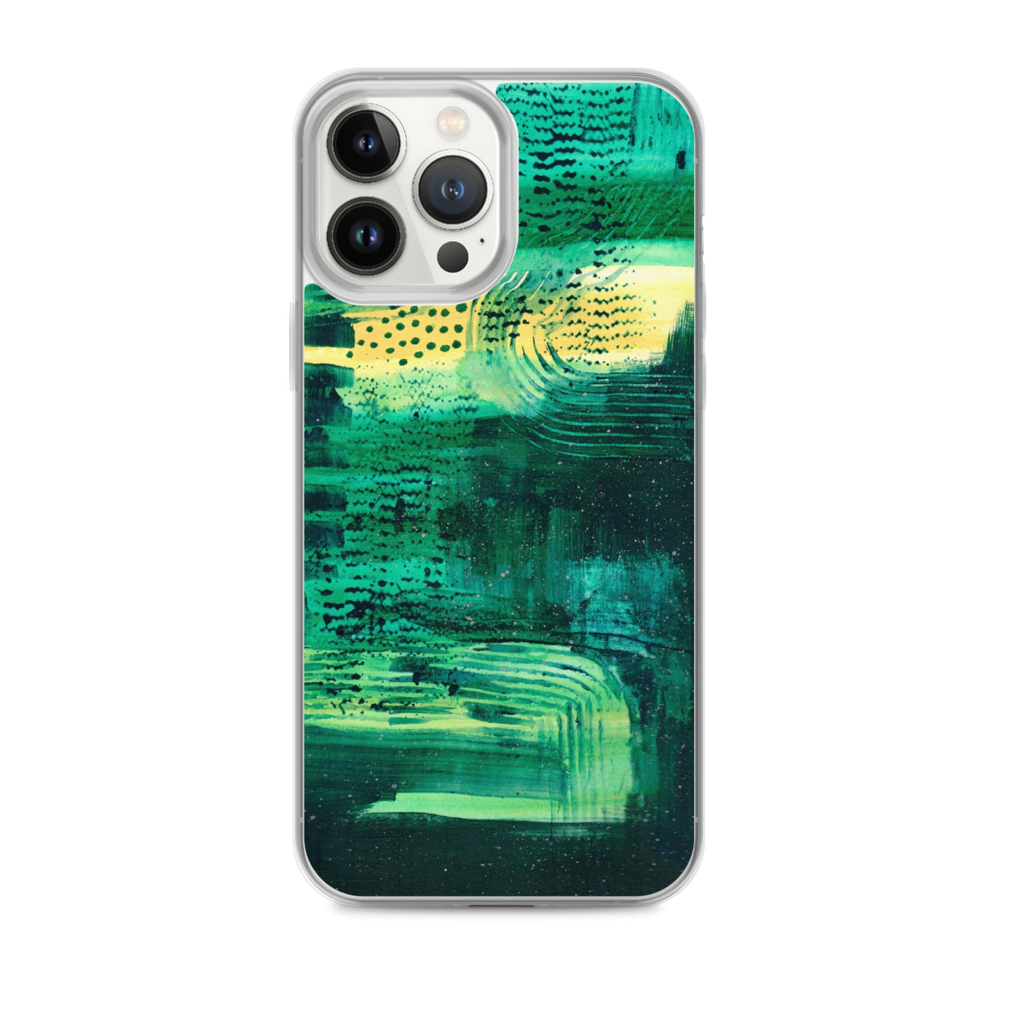 Deep Green Clear Case for iPhone® - Aquamarine Design - Artistic Gifts for Women - Art by Artist Tania Herrera from Aquamarine Design Studio