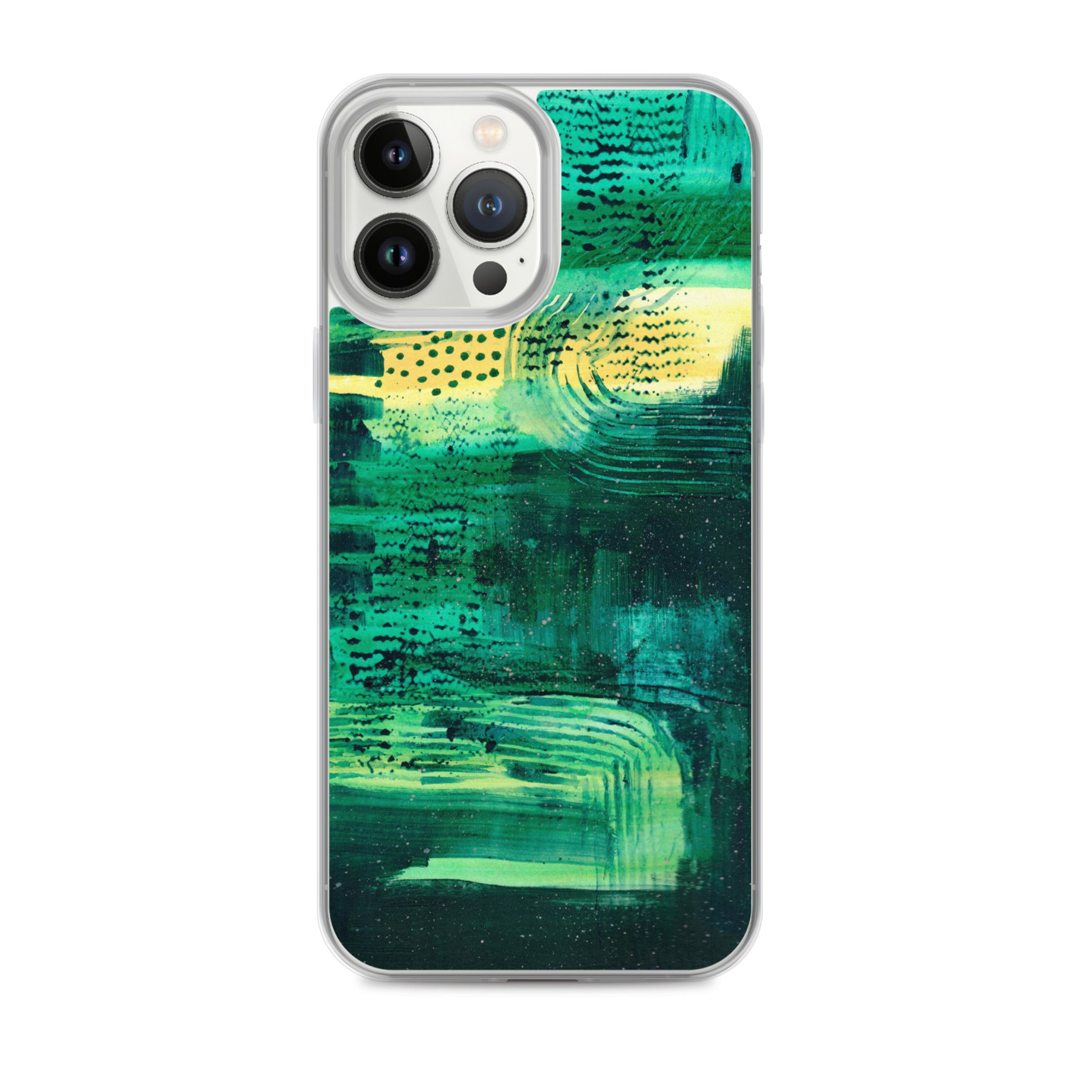 Deep Green Clear Case for iPhone® - Aquamarine Design - Artistic Gifts for Women - Art by Artist Tania Herrera from Aquamarine Design Studio