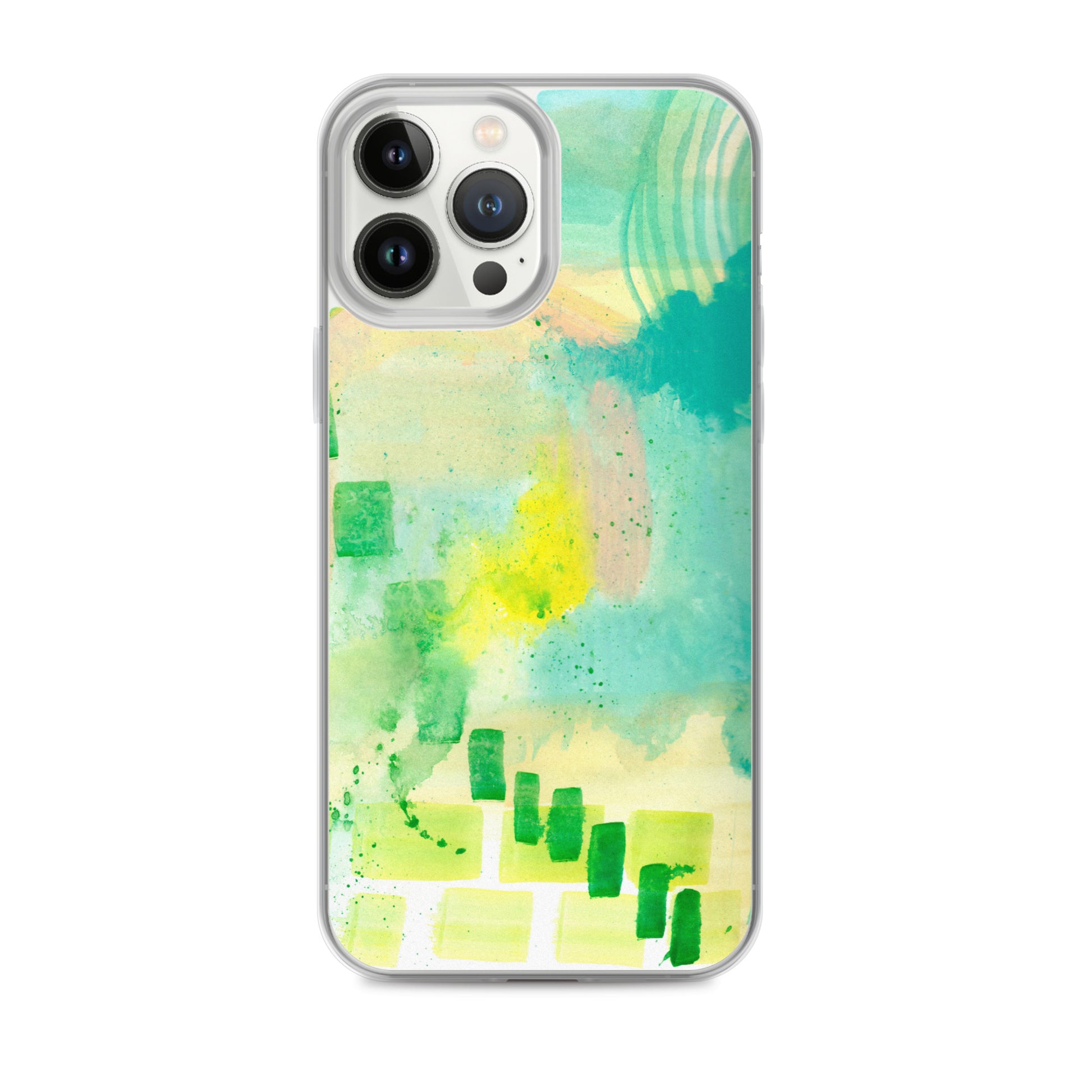Abstract Aqua Clear Case for iPhone® - Aquamarine Design - Artistic Gifts for Women - Art by Artist Tania Herrera from Aquamarine Design Studio