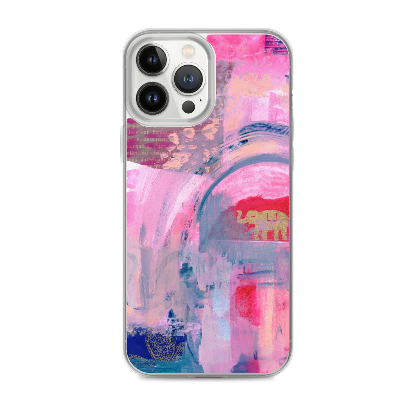 Collage Design Clear Case for iPhone® - Aquamarine Design - Artistic Gifts for Women - Art by Artist Tania Herrera from Aquamarine Design Studio