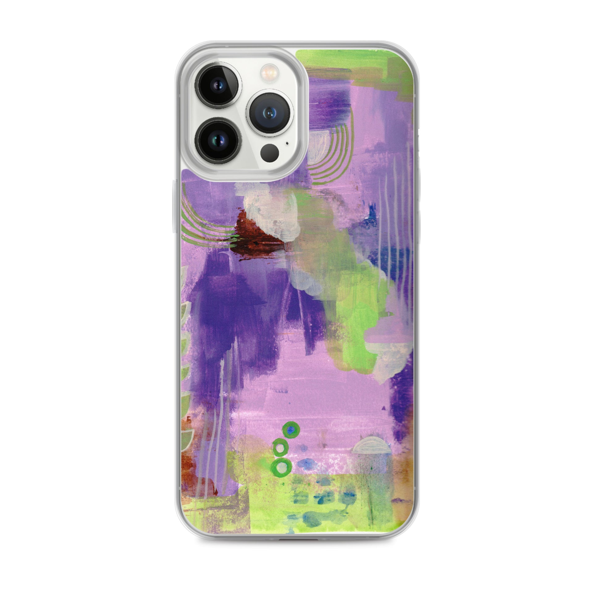 Purple Abstract I Clear Case for iPhone® - Aquamarine Design - Artistic Gifts for Women - Art by Artist Tania Herrera from Aquamarine Design Studio