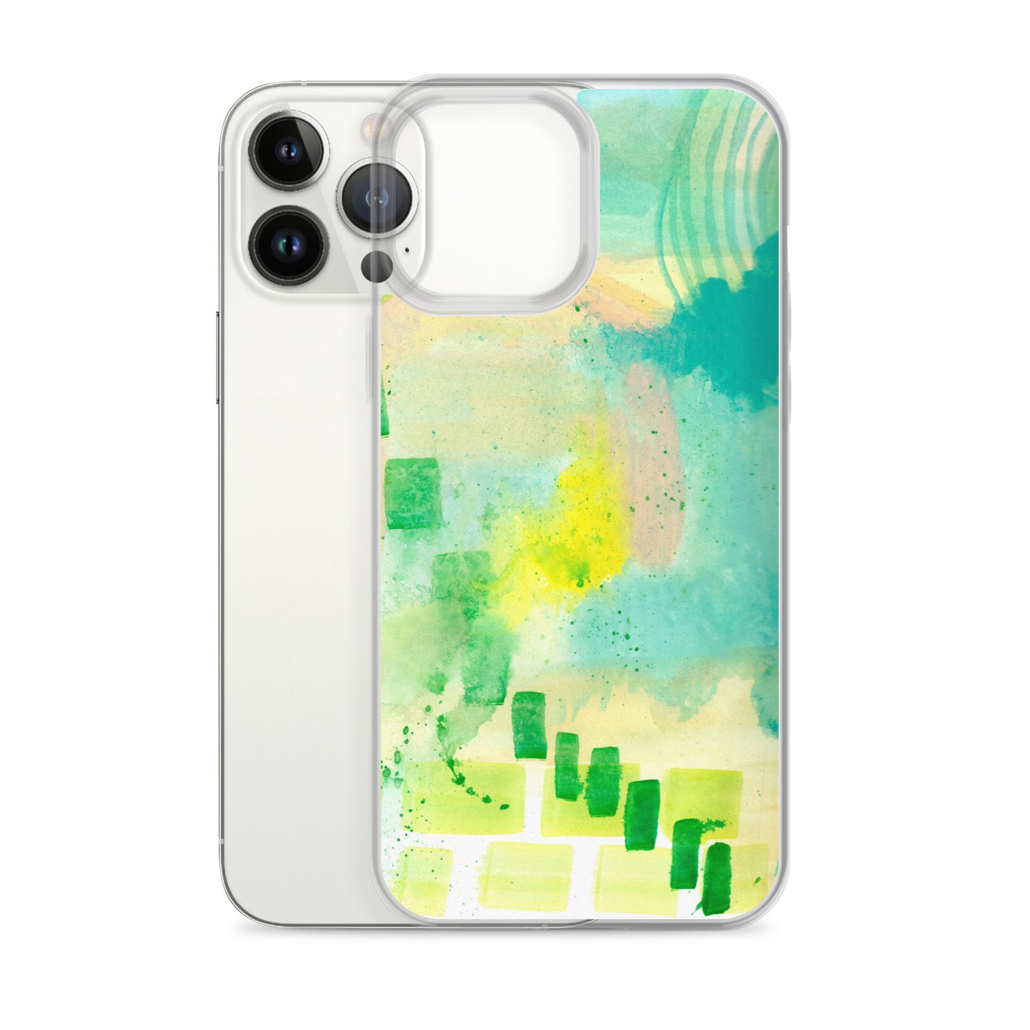 Abstract Aqua Clear Case for iPhone® - Aquamarine Design - Artistic Gifts for Women - Art by Artist Tania Herrera from Aquamarine Design Studio