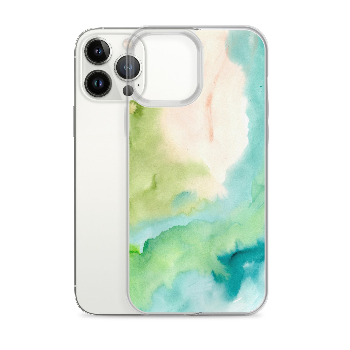 Soft Green Clear Case for iPhone® - Aquamarine Design - Artistic Gifts for Women - Art by Artist Tania Herrera from Aquamarine Design Studio