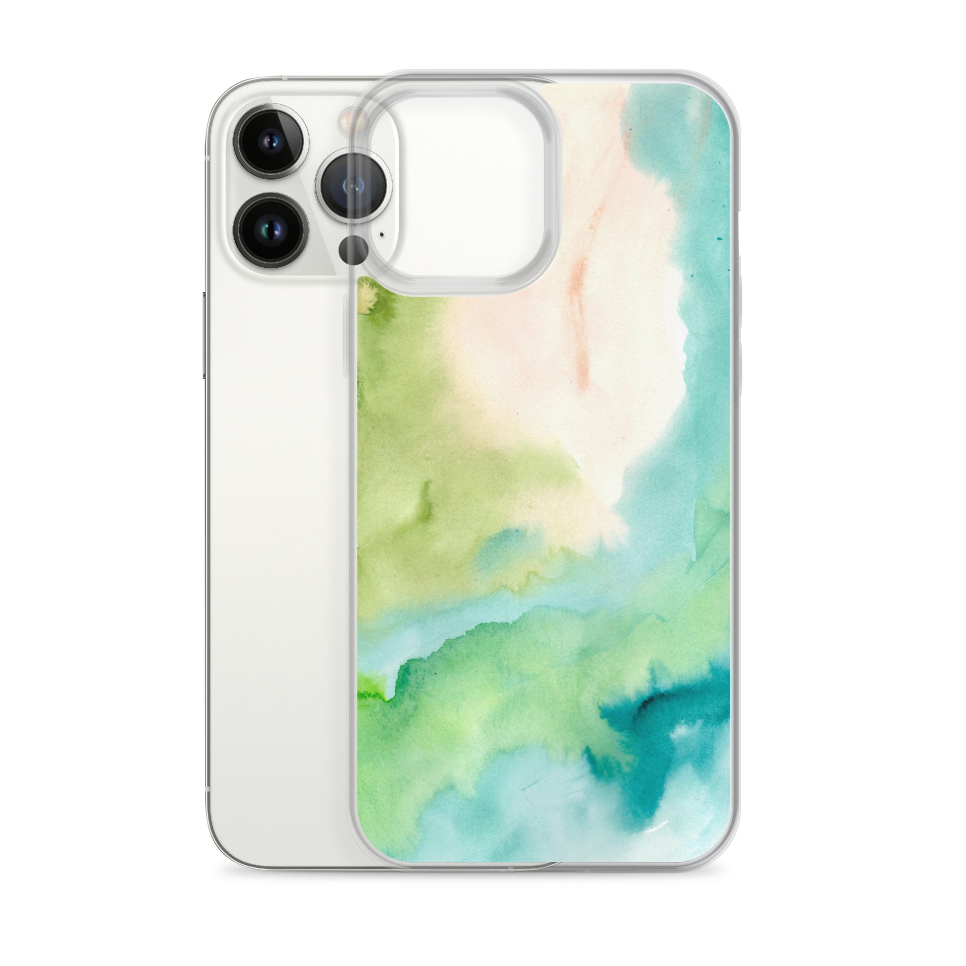 Soft Green Clear Case for iPhone® - Aquamarine Design - Artistic Gifts for Women - Art by Artist Tania Herrera from Aquamarine Design Studio