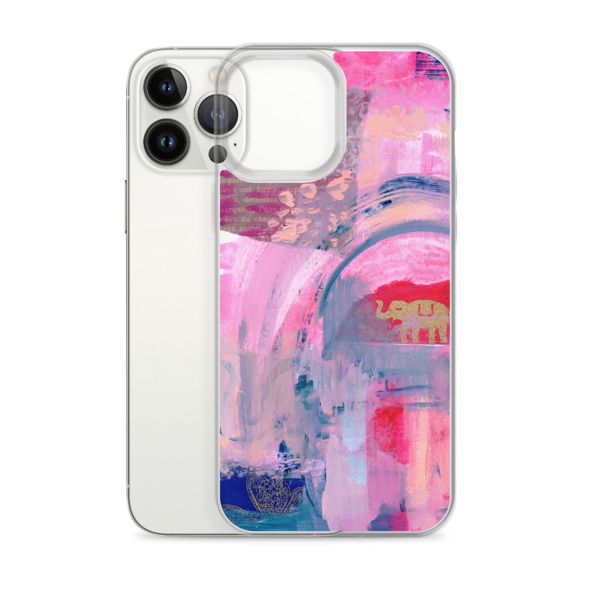 Collage Design Clear Case for iPhone® - Aquamarine Design - Artistic Gifts for Women - Art by Artist Tania Herrera from Aquamarine Design Studio