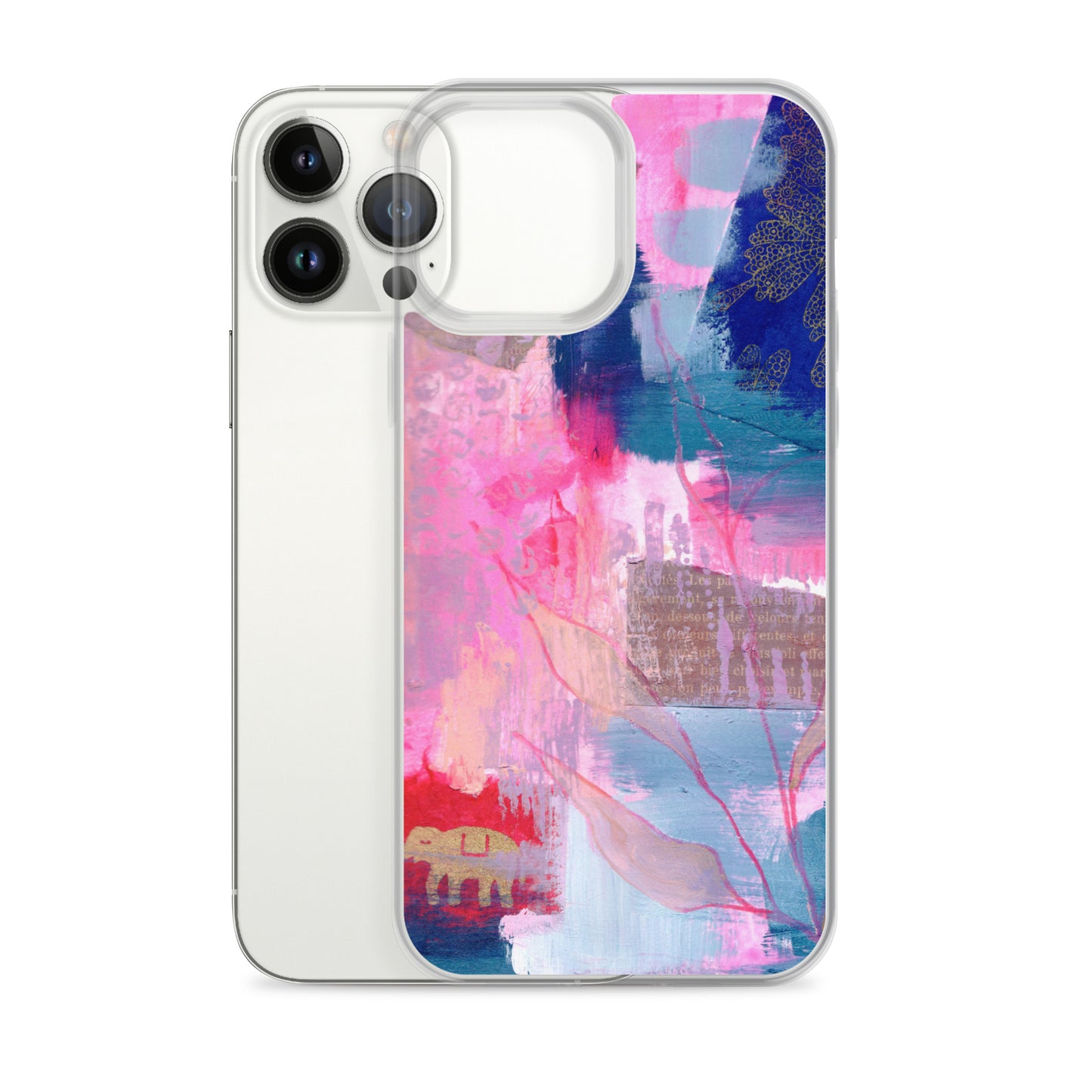 Collage Design Clear Case for iPhone® - Aquamarine Design - Artistic Gifts for Women - Art by Artist Tania Herrera from Aquamarine Design Studio