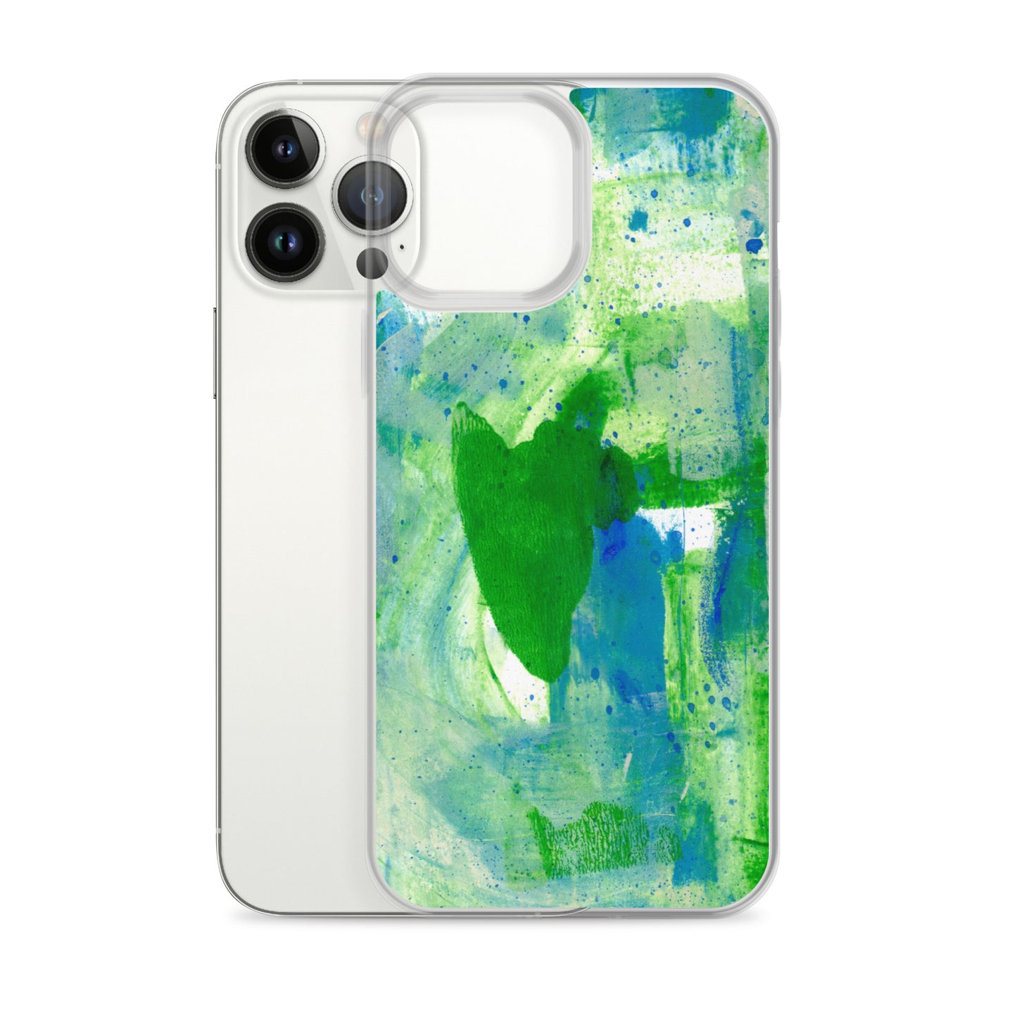 Green Mist Clear Case for iPhone® - Aquamarine Design - Artistic Gifts for Women - Art by Artist Tania Herrera from Aquamarine Design Studio