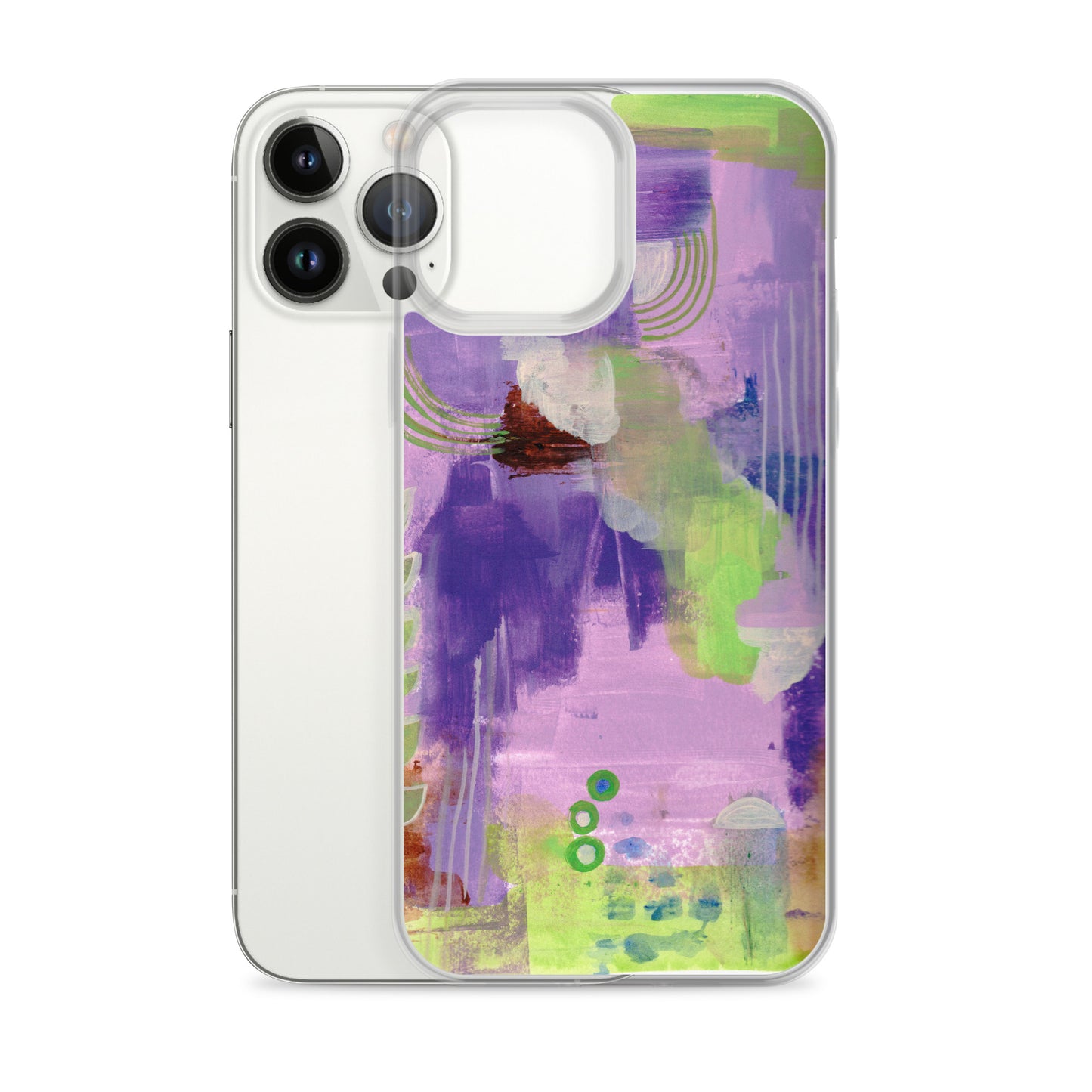Purple Abstract I Clear Case for iPhone® - Aquamarine Design - Artistic Gifts for Women - Art by Artist Tania Herrera from Aquamarine Design Studio