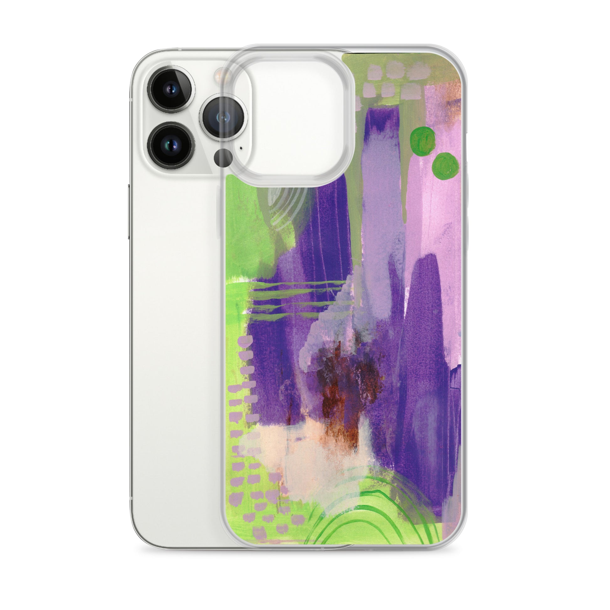 Purple Abstract II Clear Case for iPhone® - Aquamarine Design - Artistic Gifts for Women - Art by Artist Tania Herrera from Aquamarine Design Studio